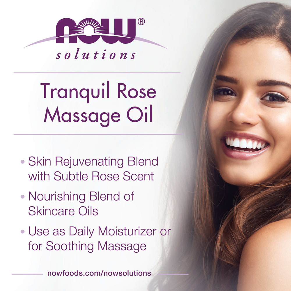Tranquil Rose Massage Oil flaskdetalj