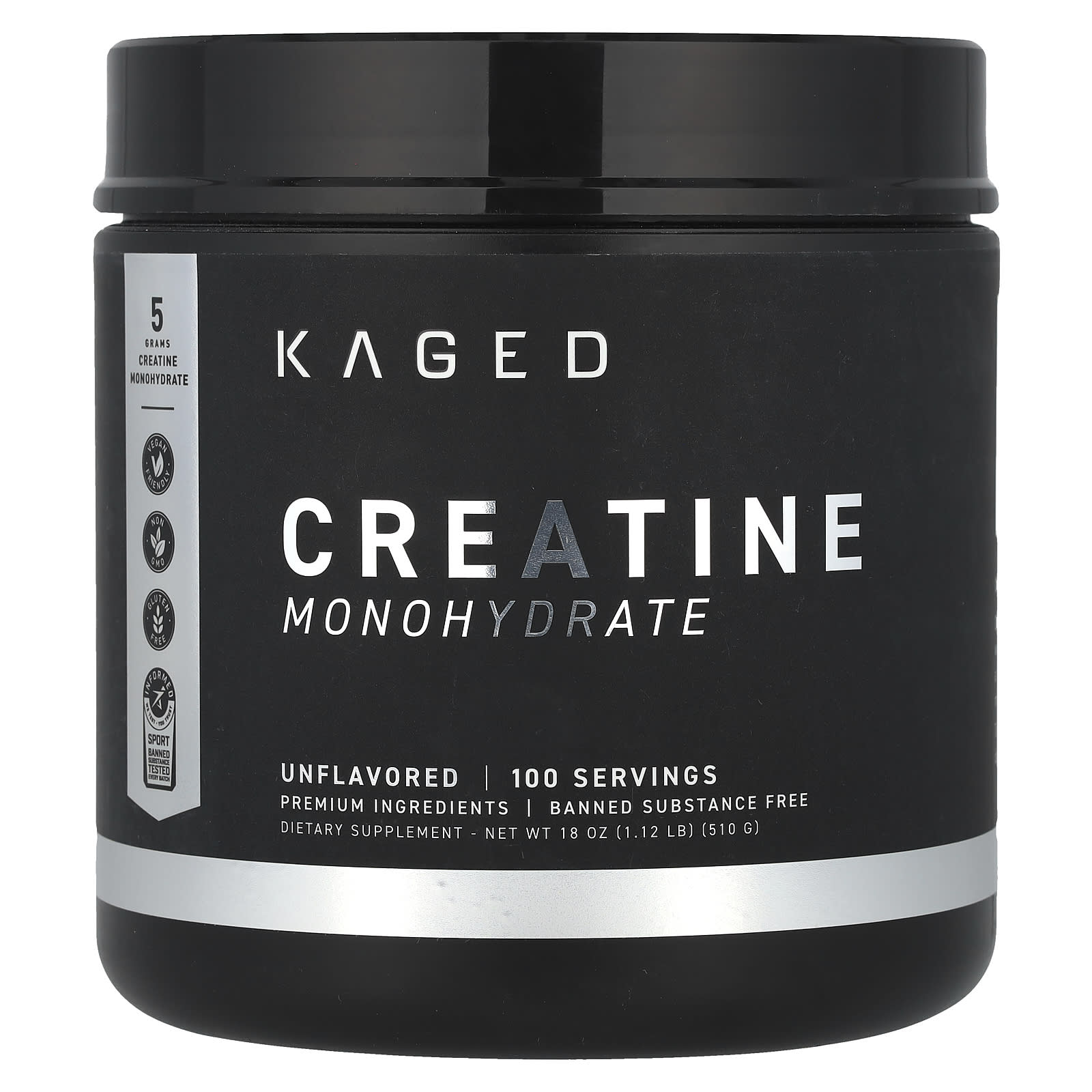 Kaged Muscle Creatine Monohydrate baksida