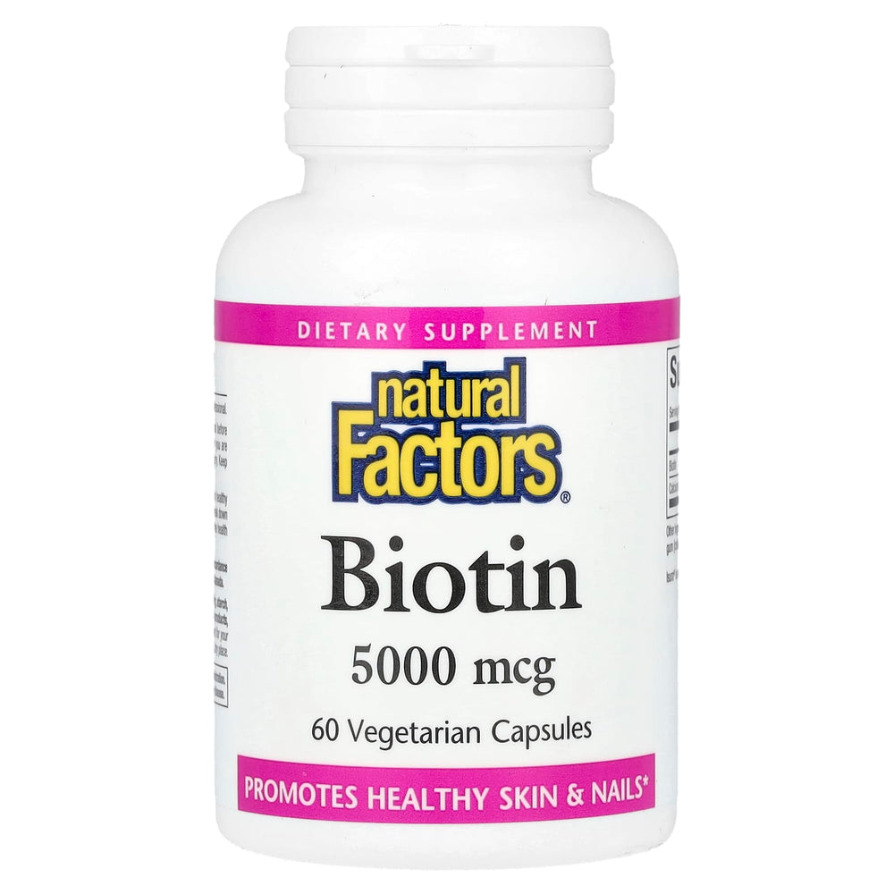 Biotin 5000 mcg – 60 kapslar baksida