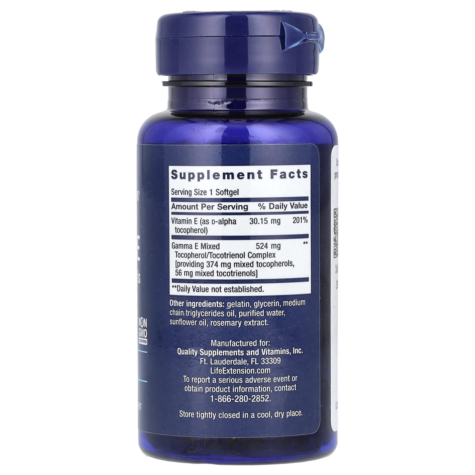 Life Extension - Gamma E Blandede Tocopheroler & Tocotrienoler - 60 Sgels