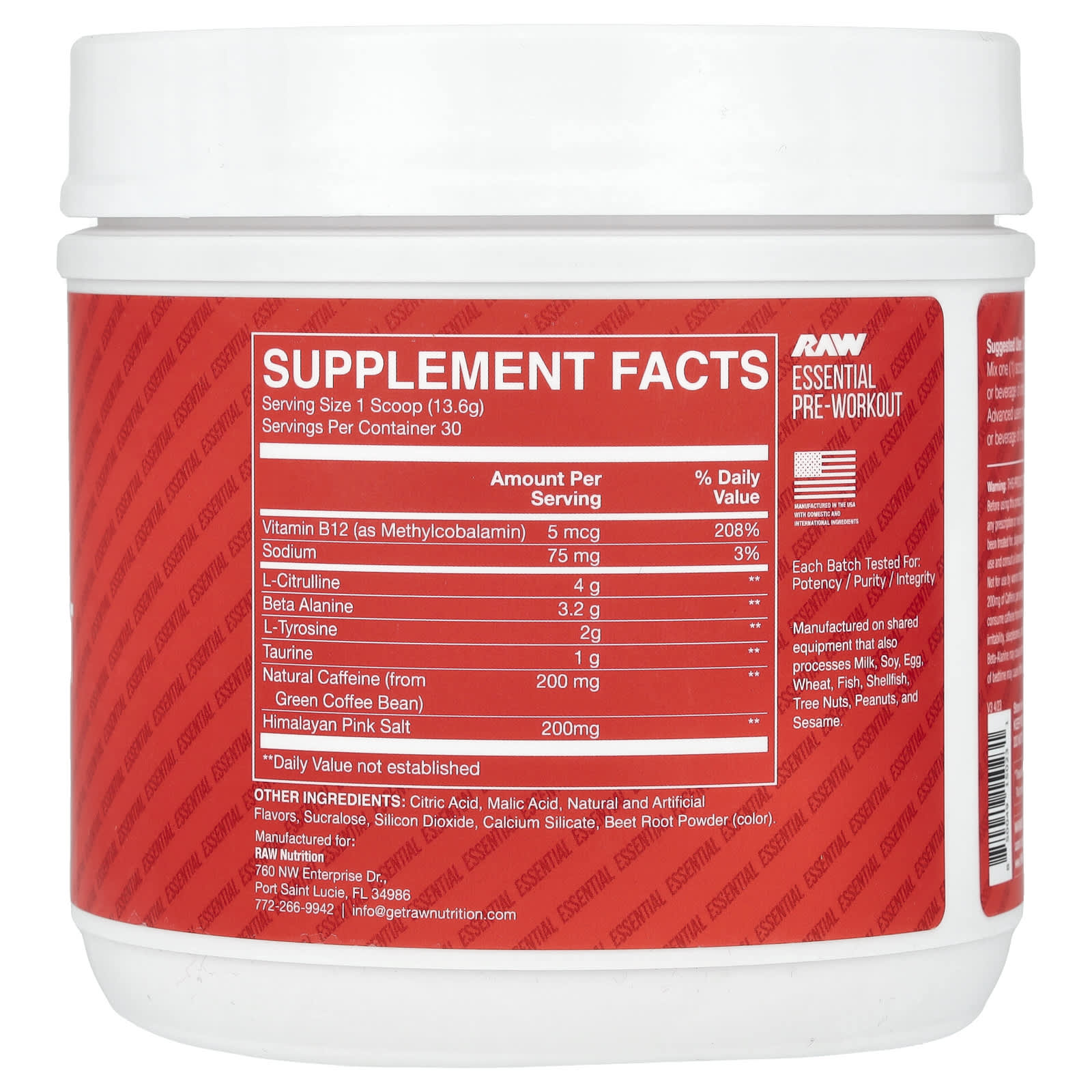 Raw Nutrition - Essential Pre-Workout