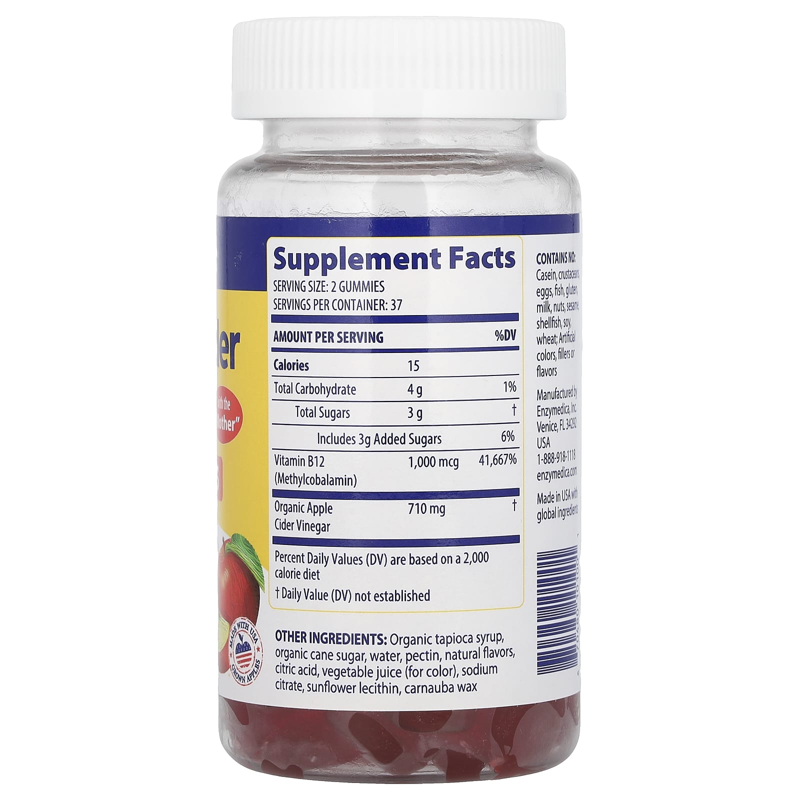 Enzymedica - Apple Cider Vinegar Gummies