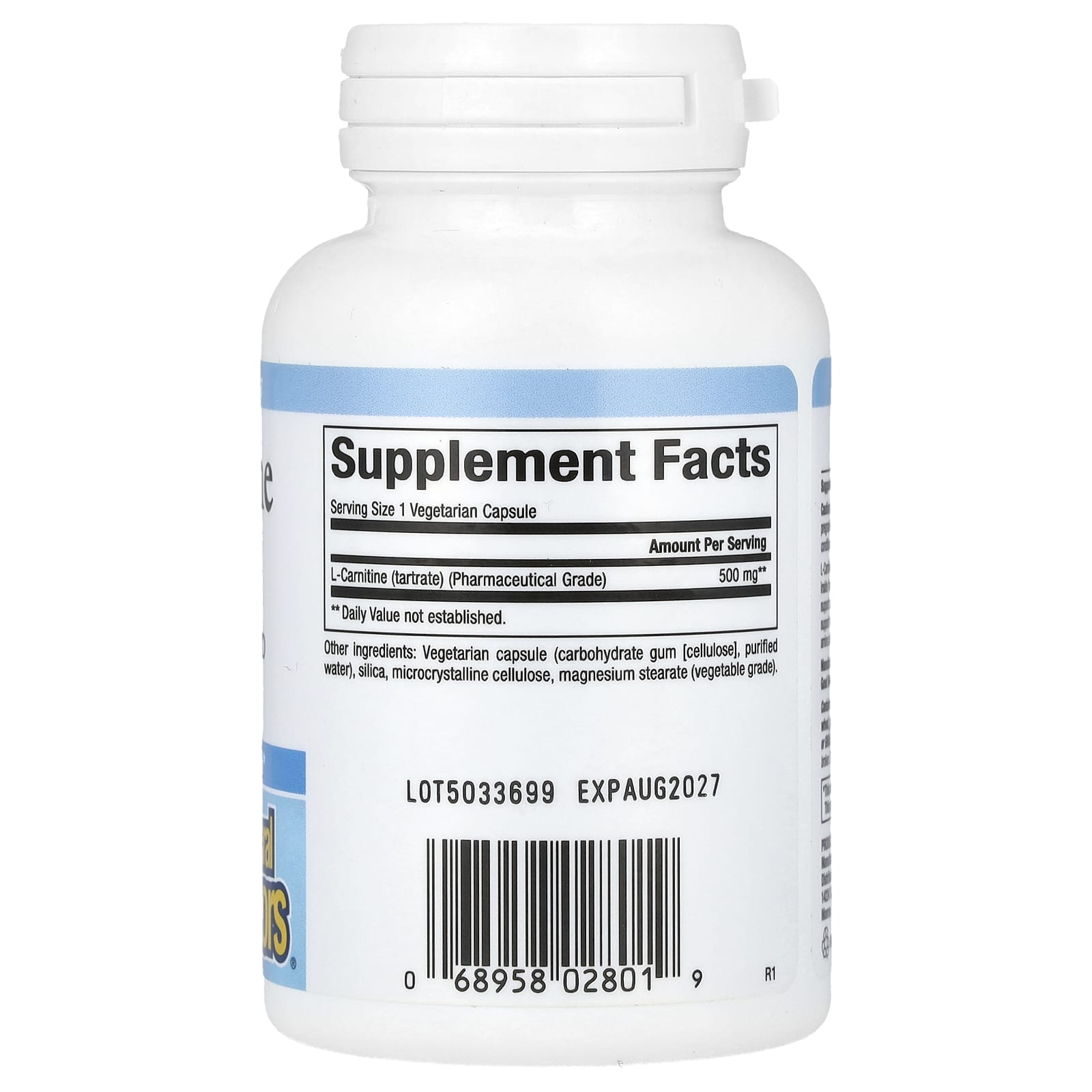 L-Karnitin 500mg ingredienser och etikett