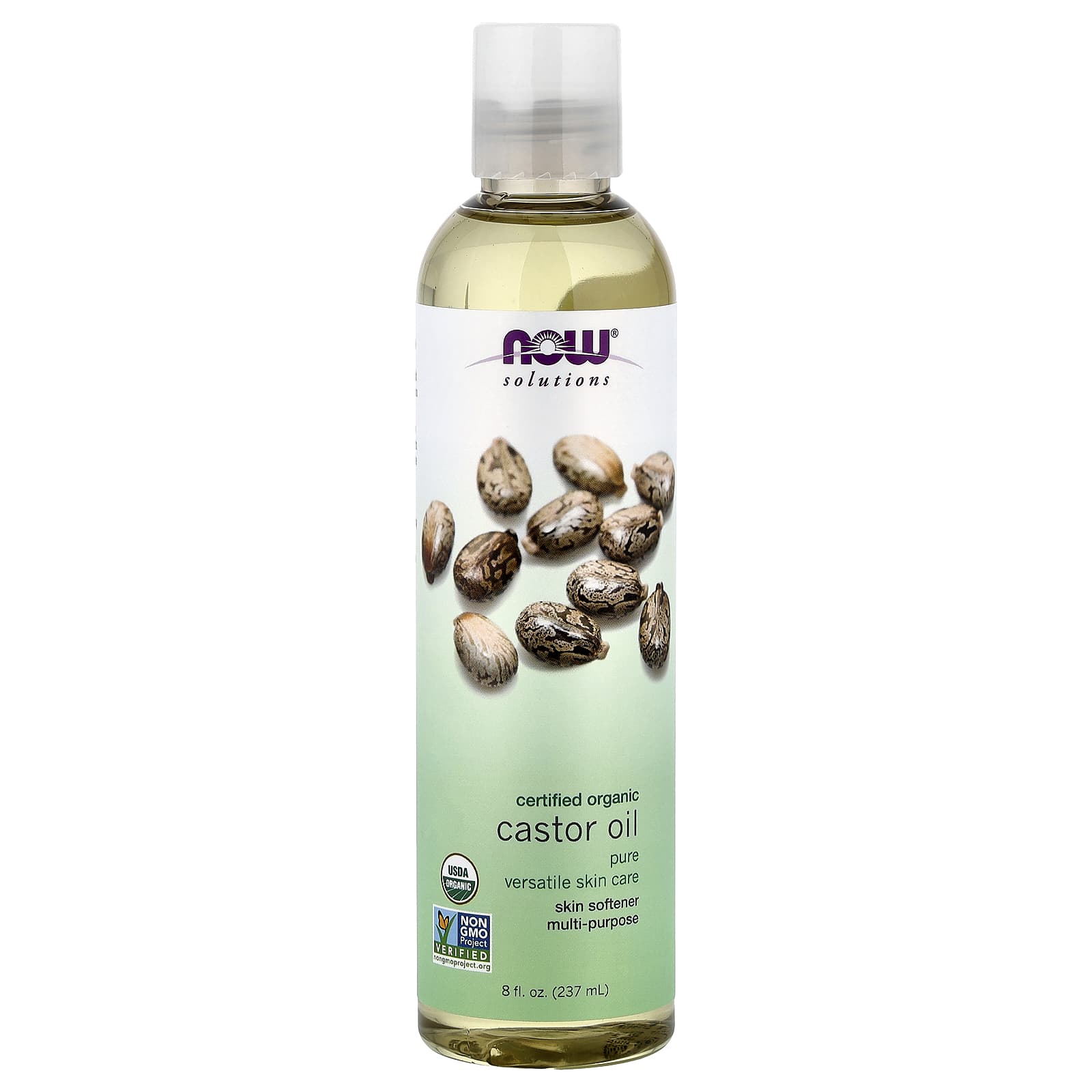 Organic Castor Oil baksida med näringsfakta