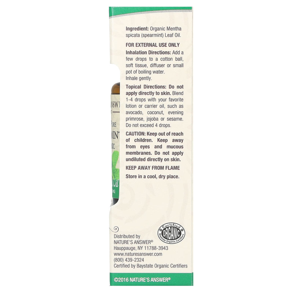 100% Ren Essentiell Olja – Nature's Answer näringsfakta