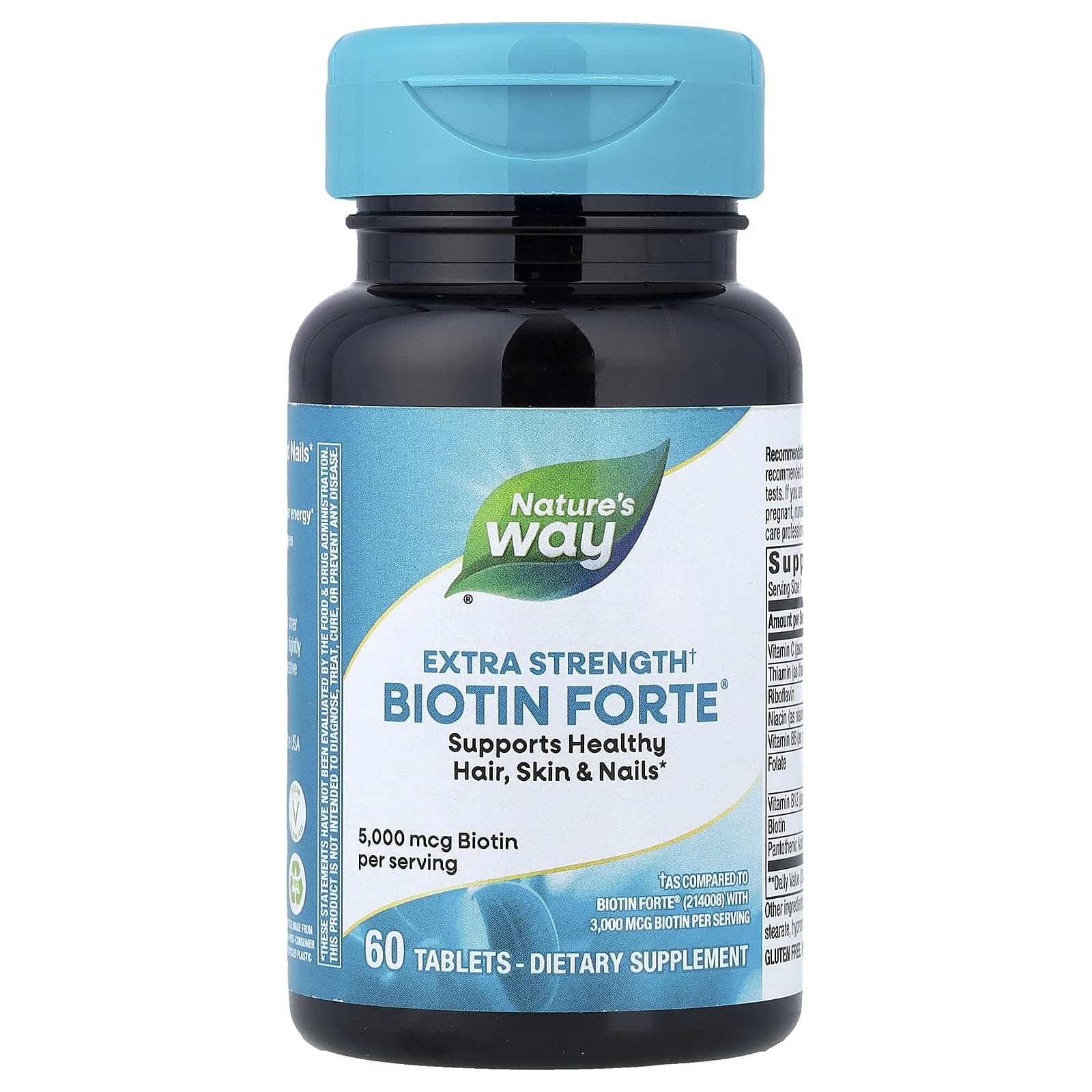 Biotin Forte baksida med näringsfakta
