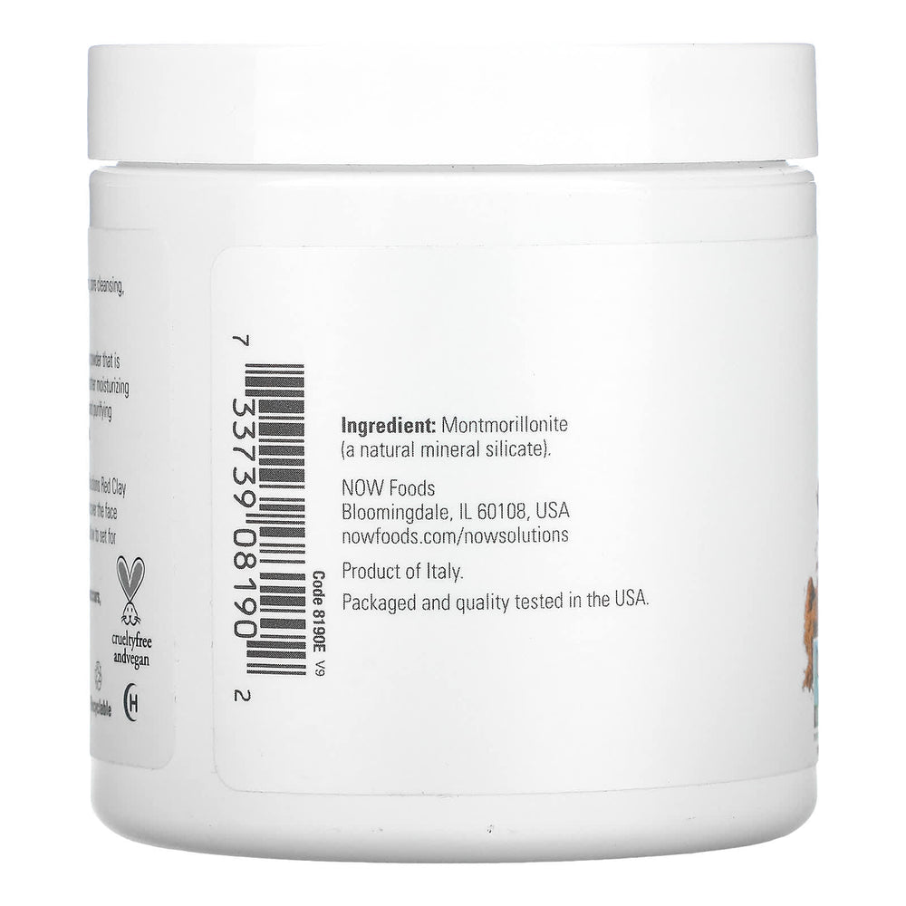 NOW Foods Moroccan Red Clay Powder baksida