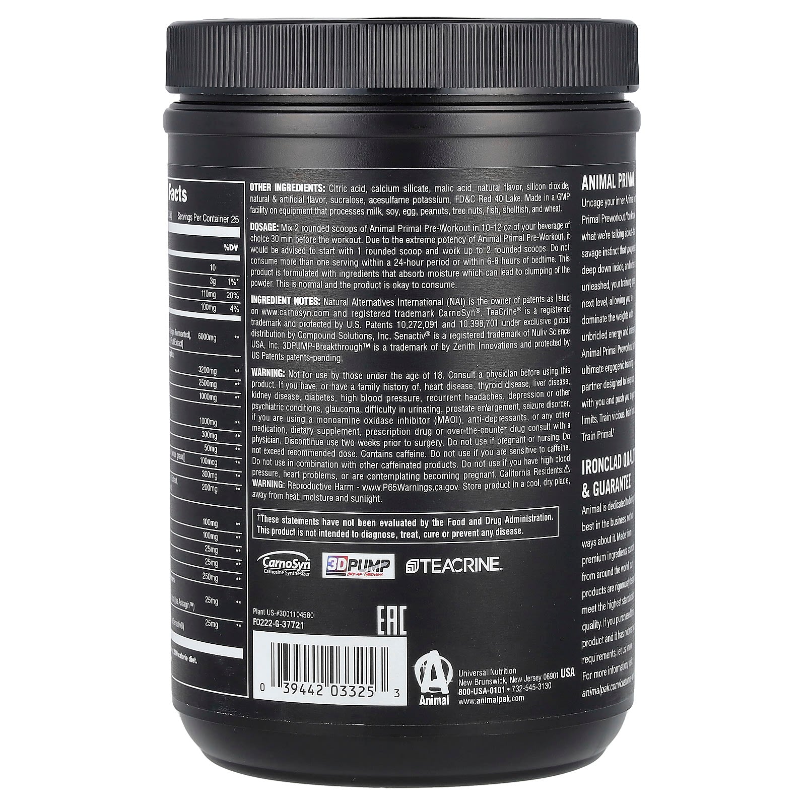 Universal Nutrition - Jordbær Vandmelon - 507,5g