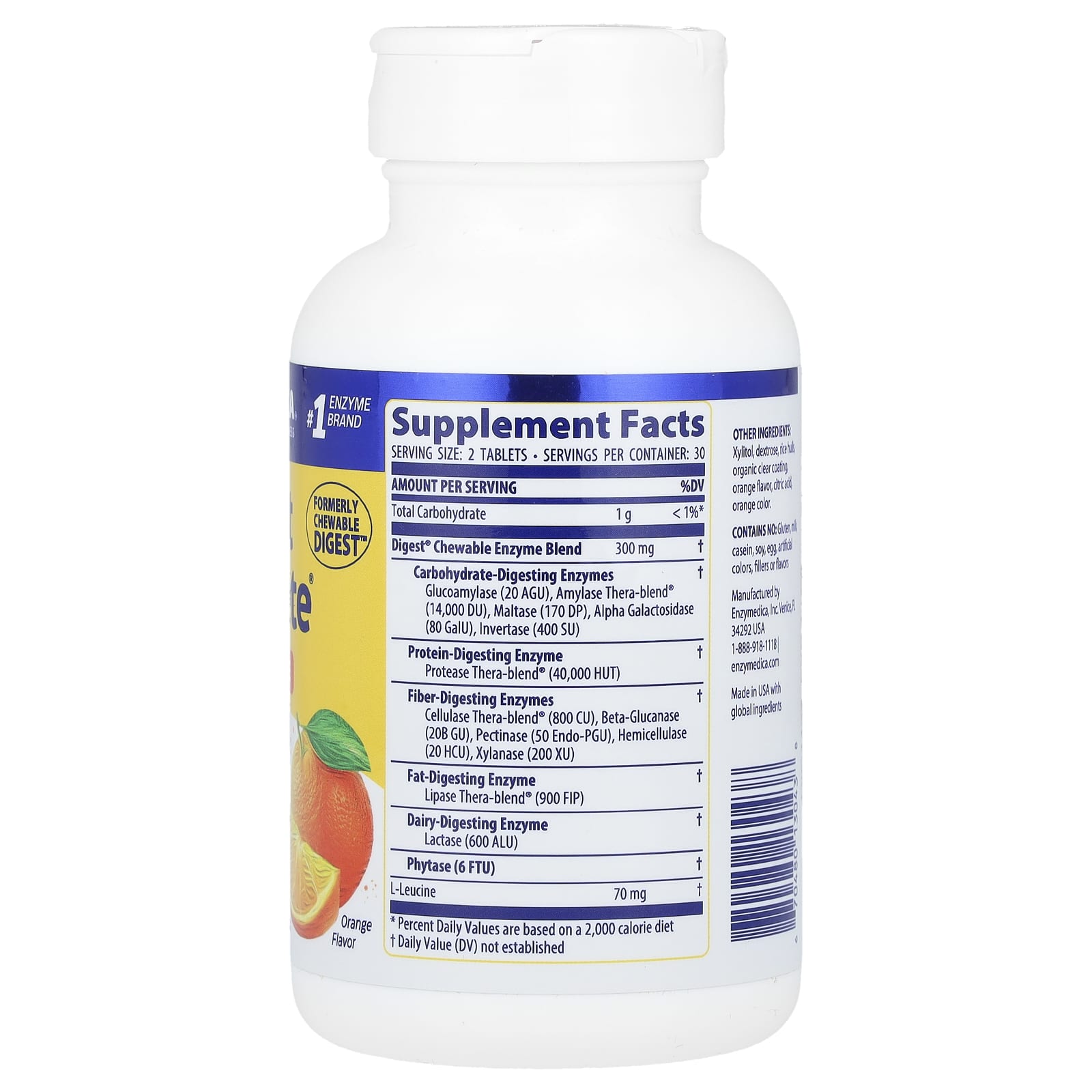 Enzymedica - Digest Complete Gummies, Orange - 60 Tabs
