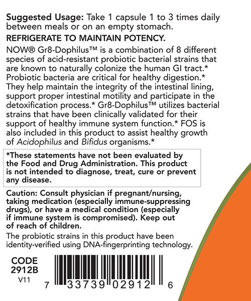 Now Foods - Gr8-Dophilus - 60 Vcaps