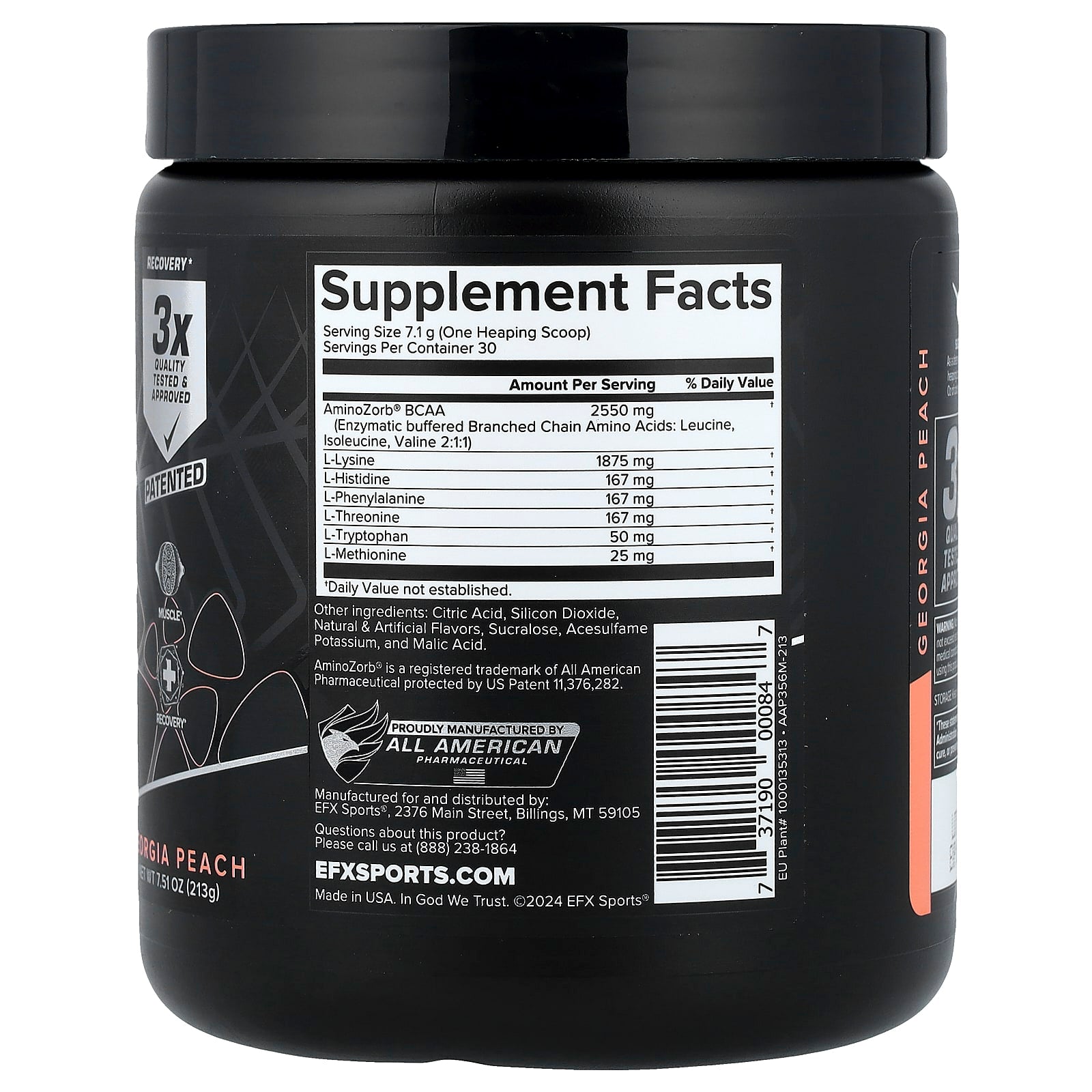 Training Ground EAA ingredienser lista