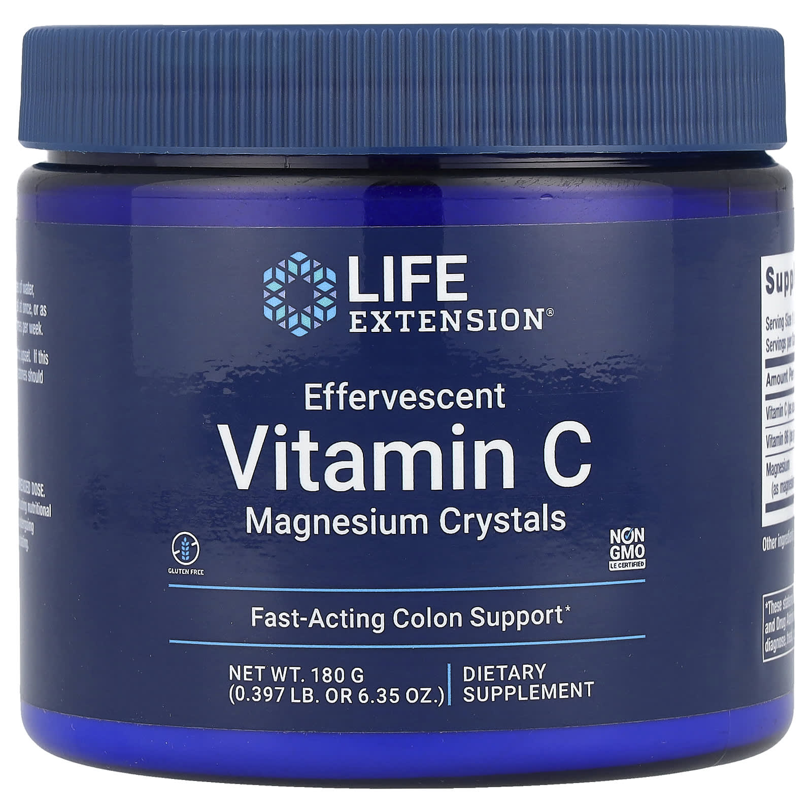 Life Extension - Brusetabletter med Vitamin C og Magnesiumkrystaller - 180g
