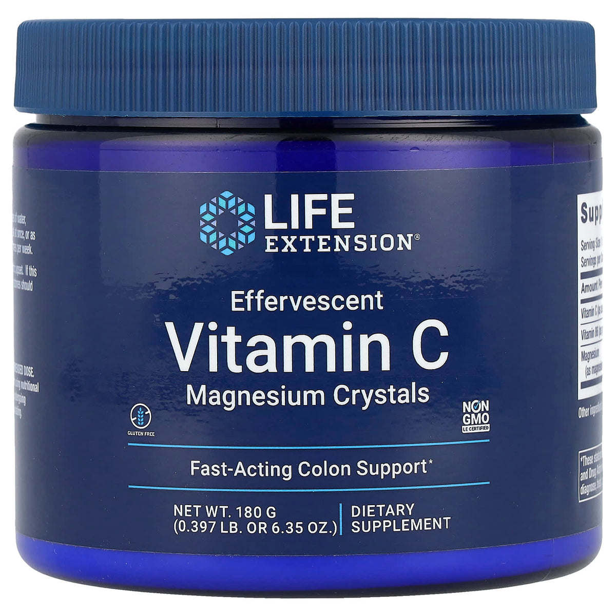 Life Extension - Brusetabletter med Vitamin C og Magnesiumkrystaller - 180g
