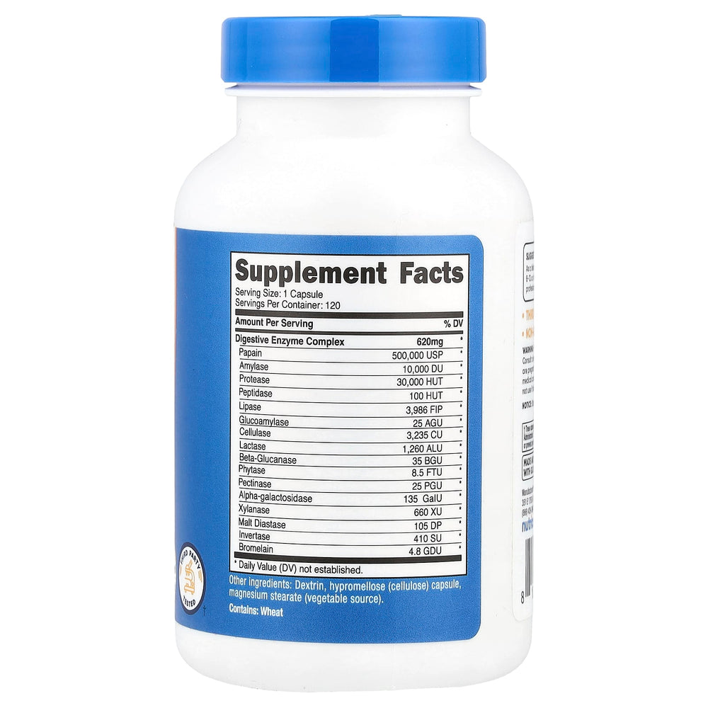 Nutricost Digestive Enzymes ingredienser lista