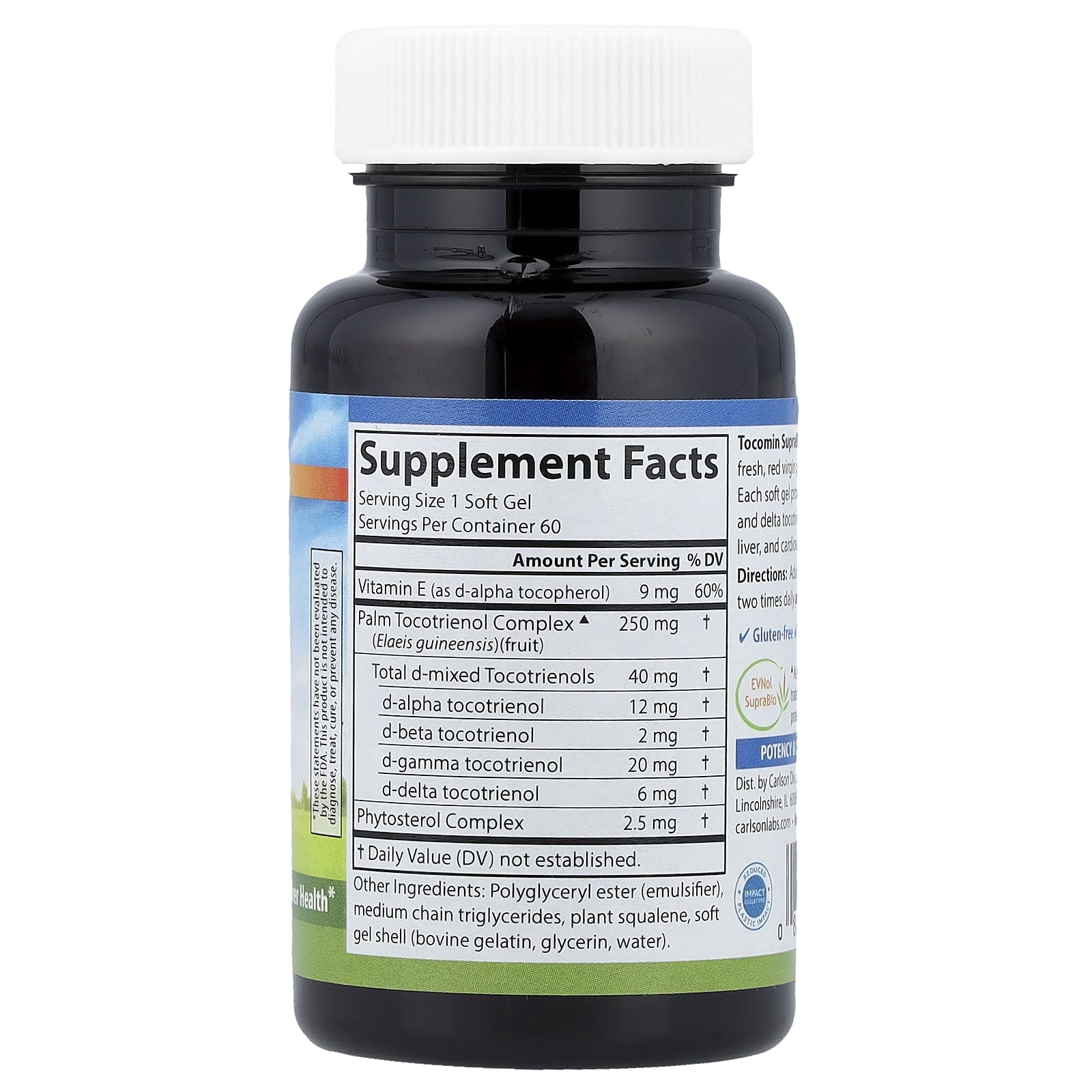 Tocomin SupraBio ingredienser och etikettdetaljer