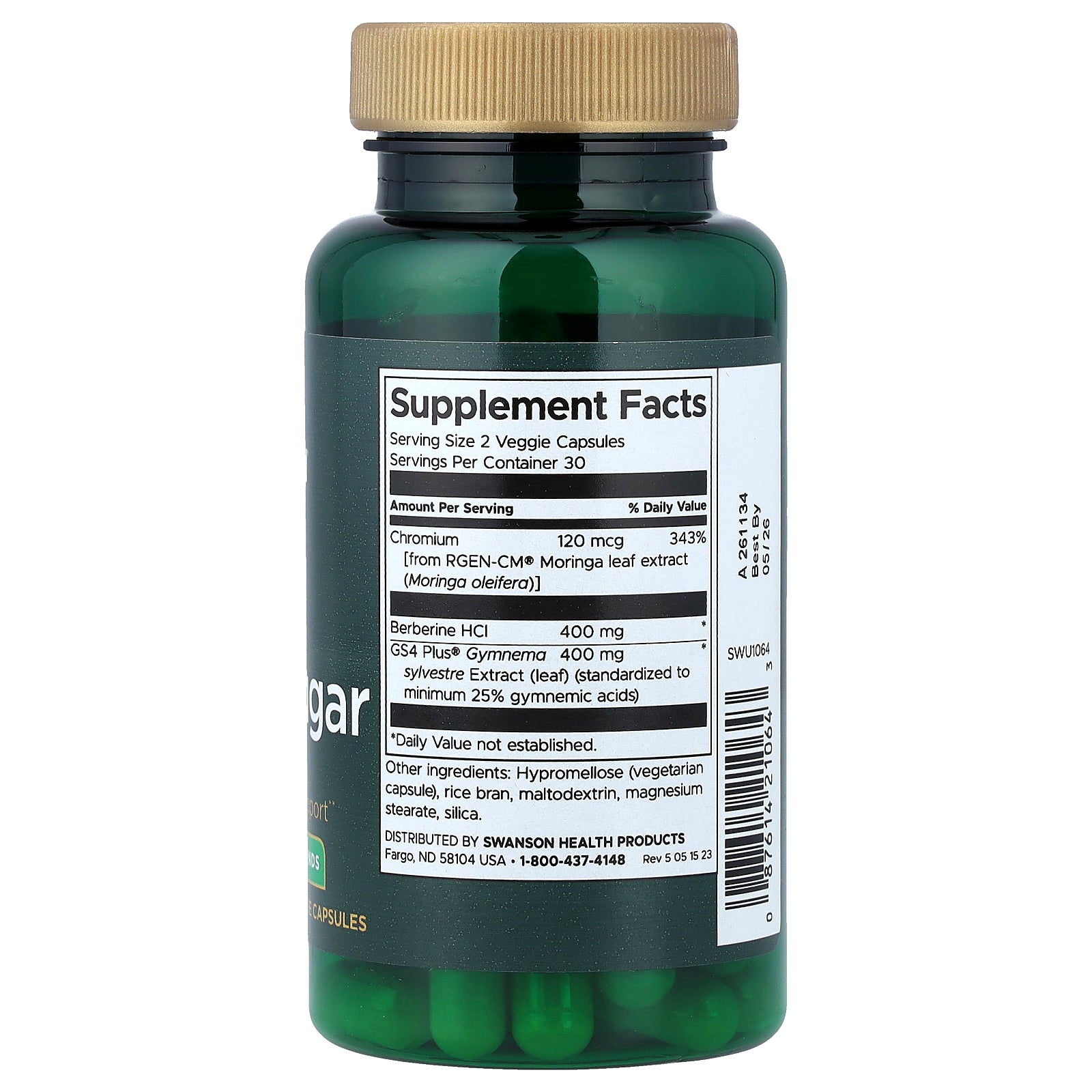 Swanson - Pure Blood Sugar - 60 vcaps (KORT DATUM 2026-05-30)