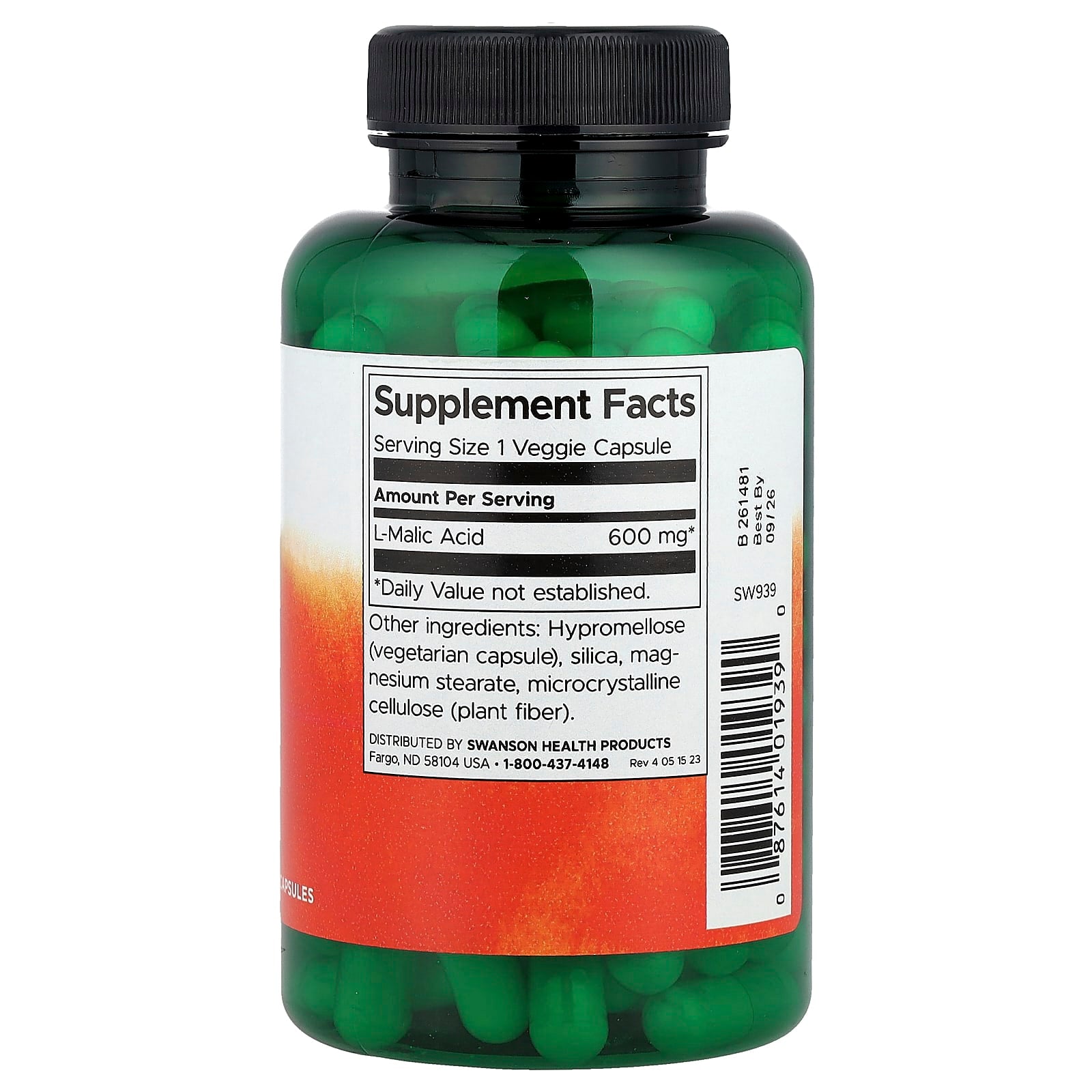 Swanson - Malic Acid - 100 Vcaps