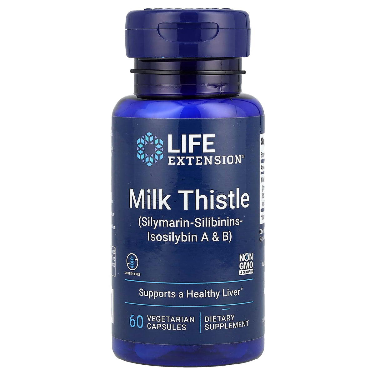 Milk Thistle Silymarin baksida näringsfakta