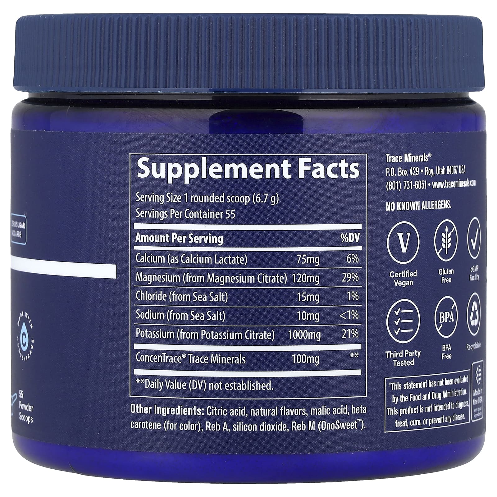 Trace Minerals KETO pulver textur