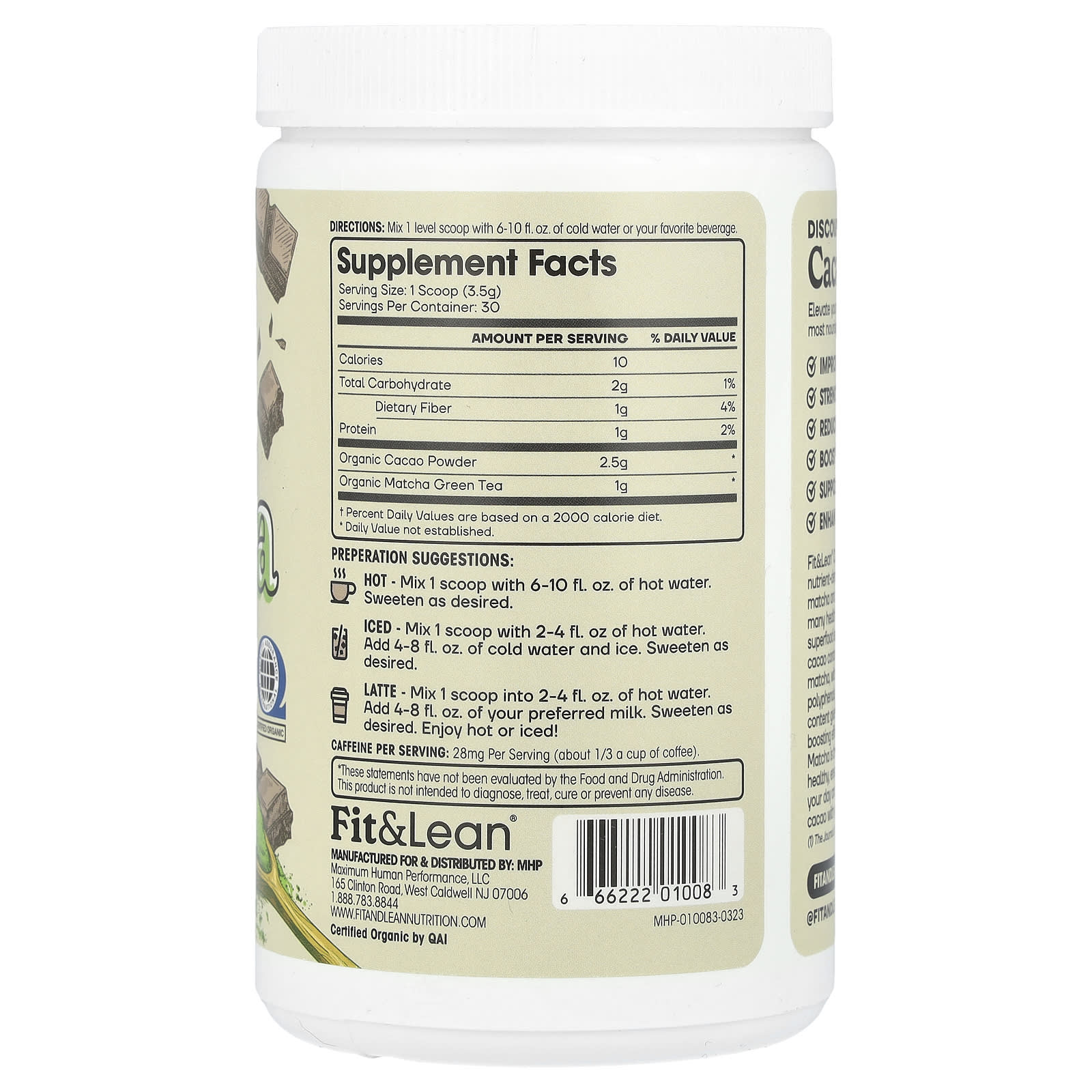 Fit & Lean - Cacao Matcha - 105g