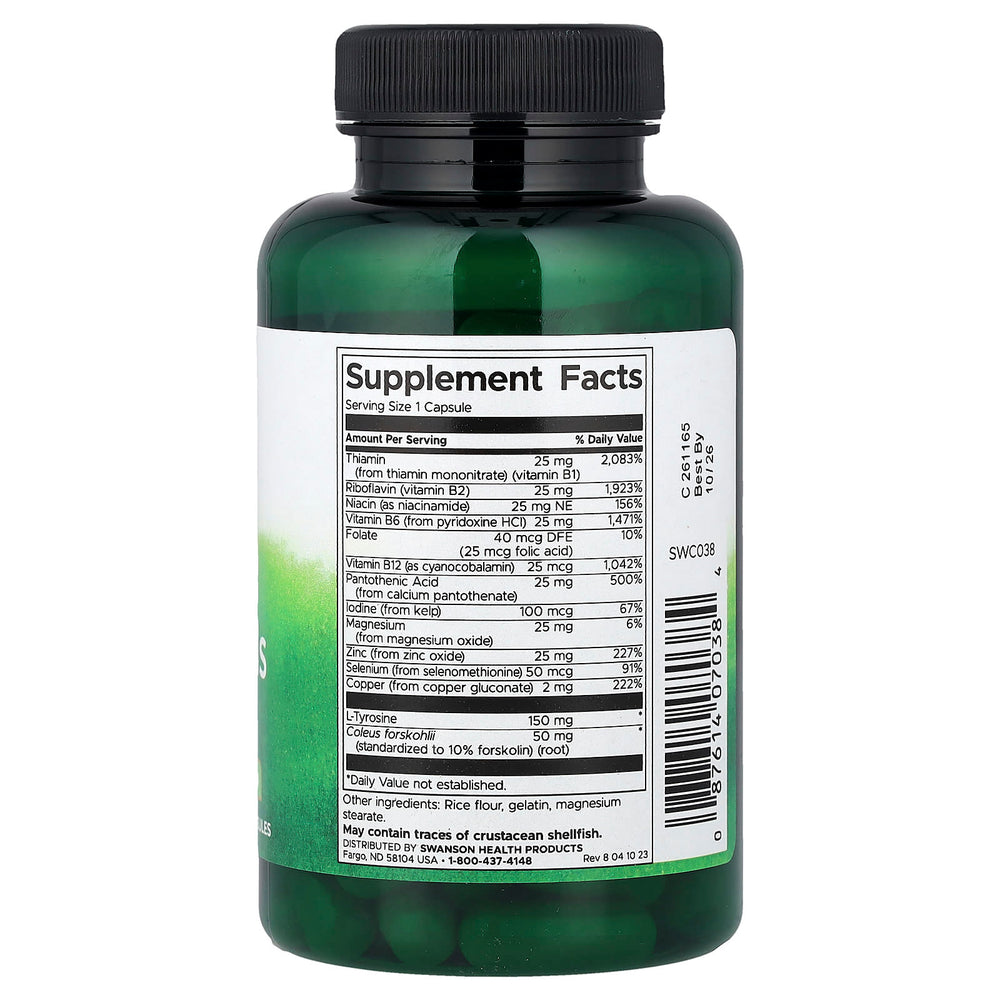 Thyroid Essentials – Sköldkörtelhälsa baksida näringsfakta