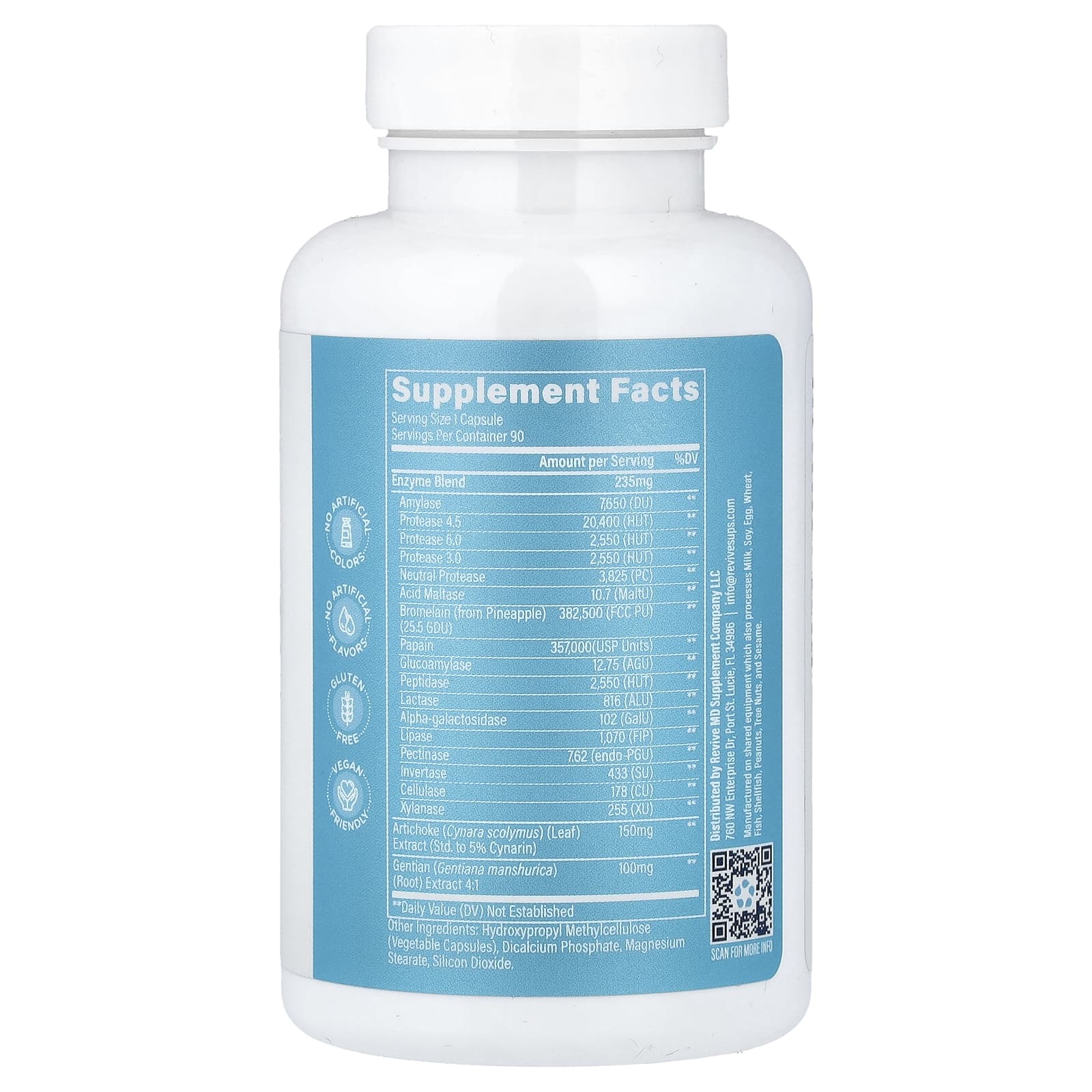 Revive Digest Aid näringsfakta & ingredienser