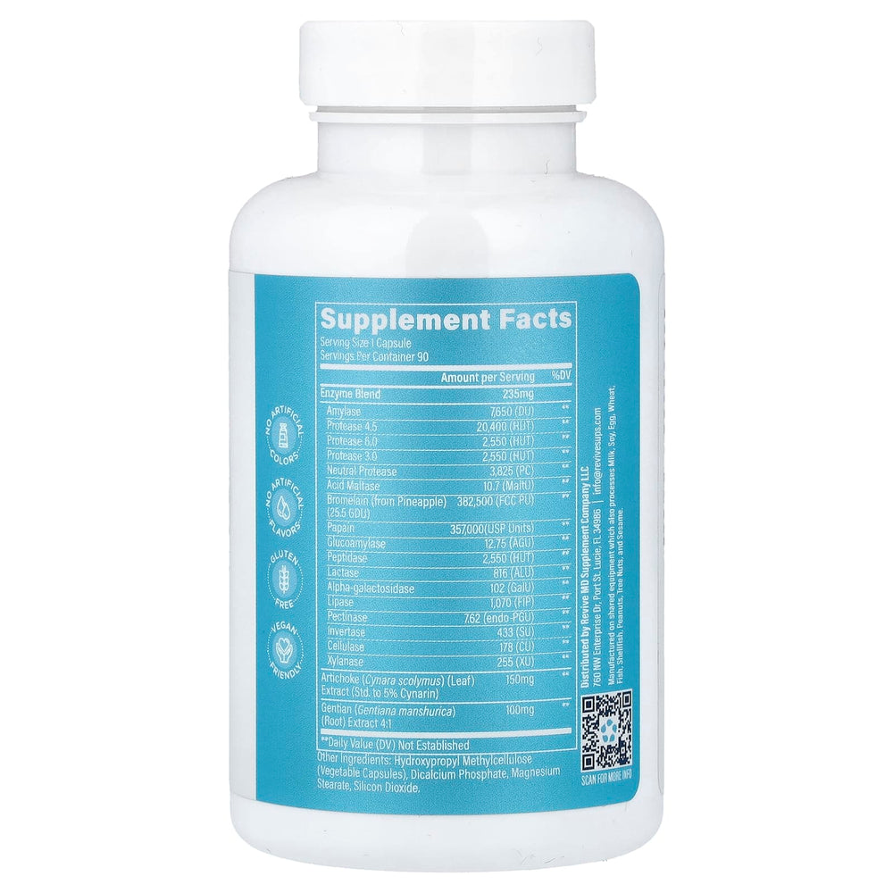 Revive Digest Aid näringsfakta & ingredienser