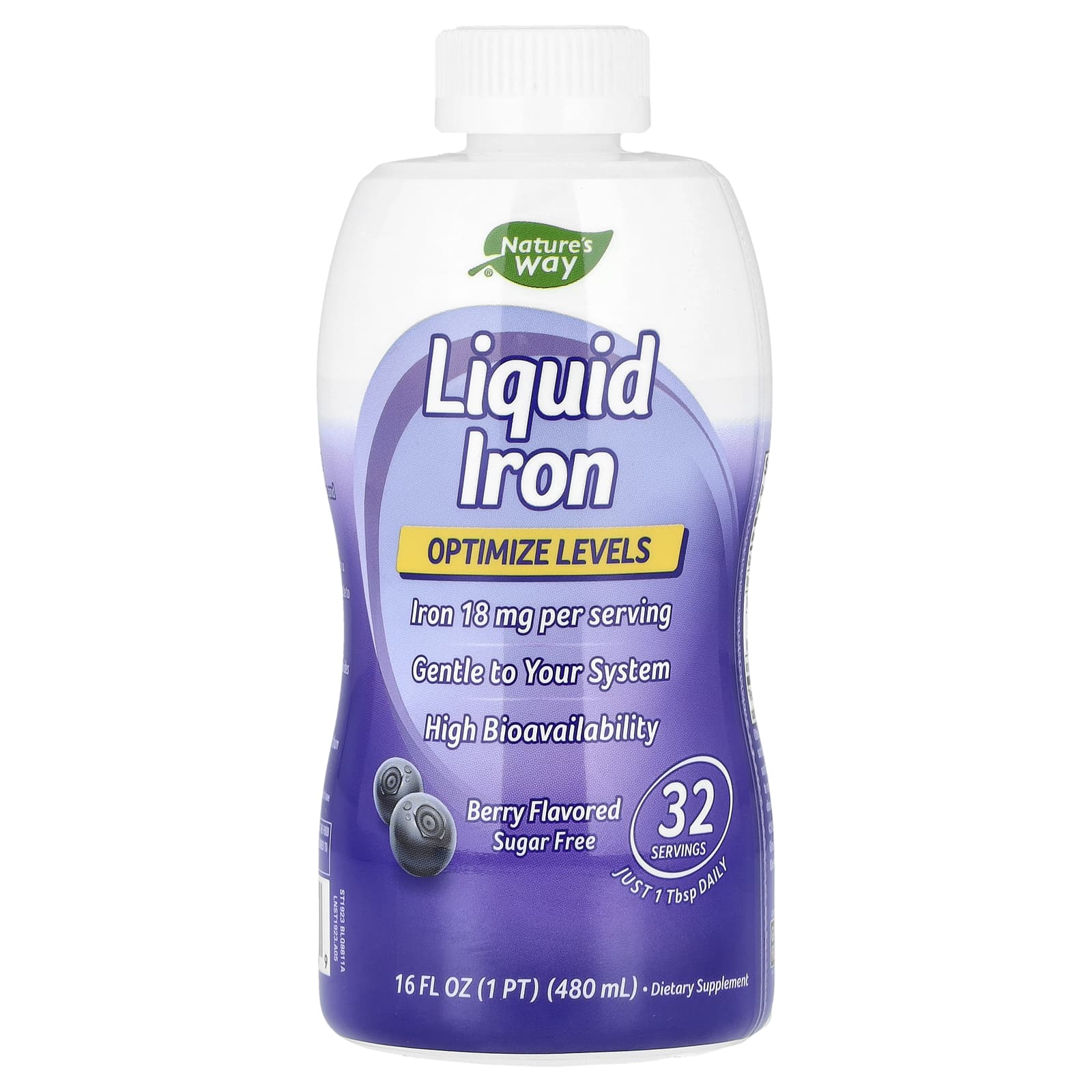 Liquid Iron 18 mg järn per dos framsida