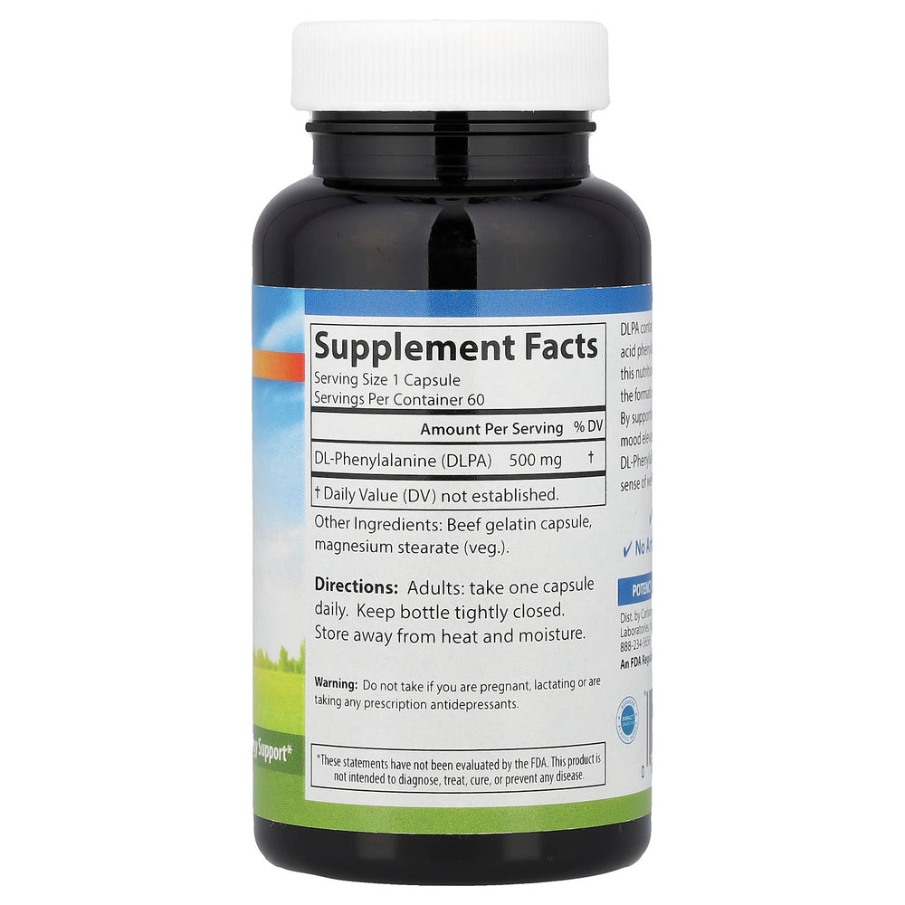 DLPA 500 mg ingredienser lista