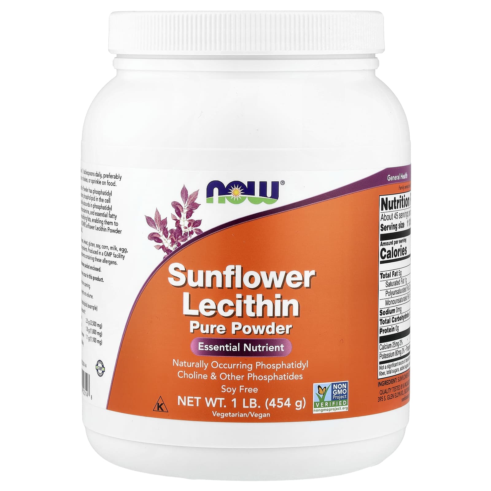Solroslecitin produktetikett