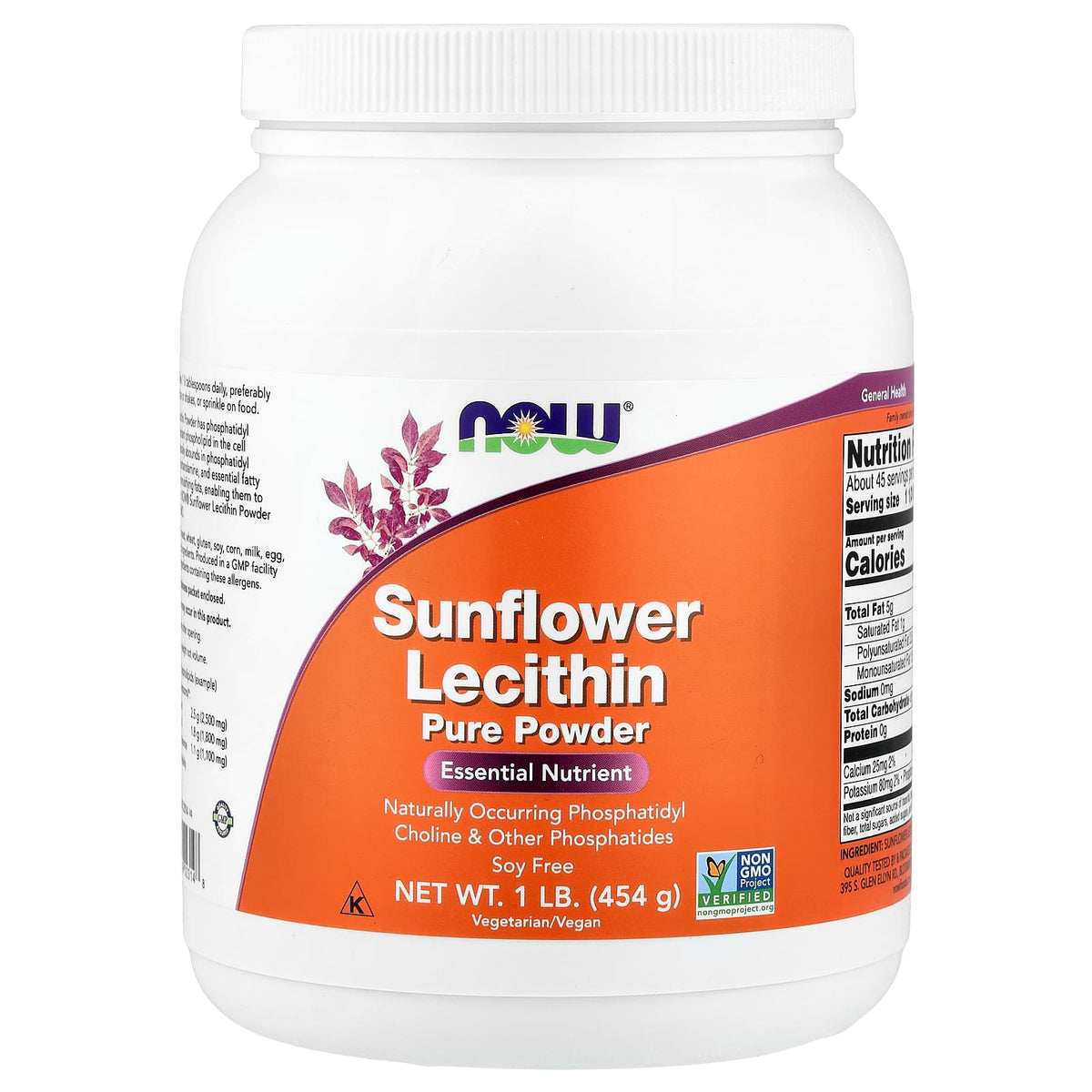 Solroslecitin produktetikett