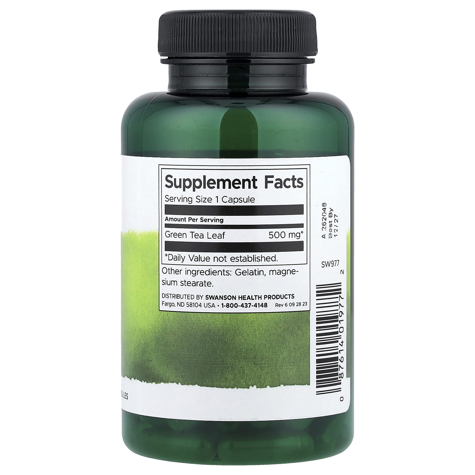 Green Tea 500 mg näringsfakta