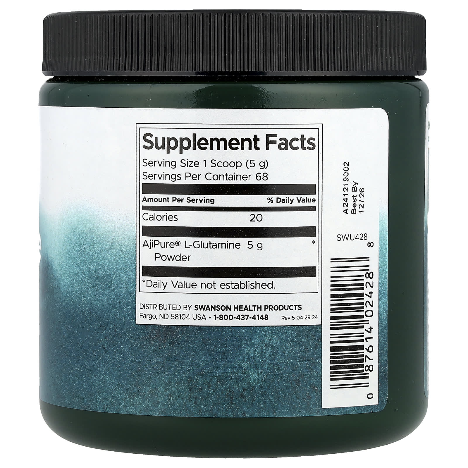 L-Glutamine Swanson märkning och varumärke