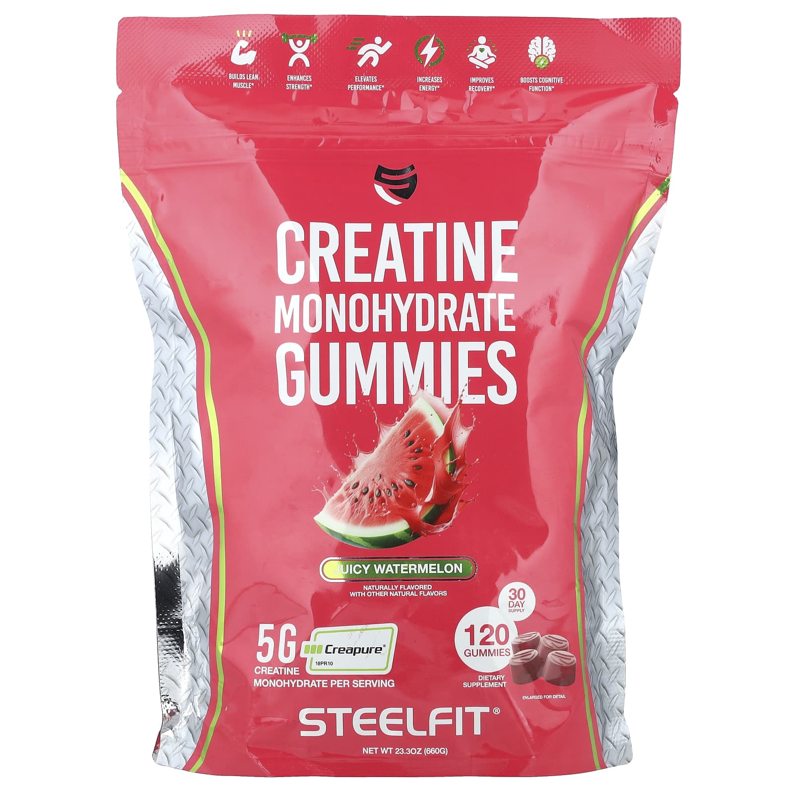 SteelFit Creatine Monohydrate Gummies framsida