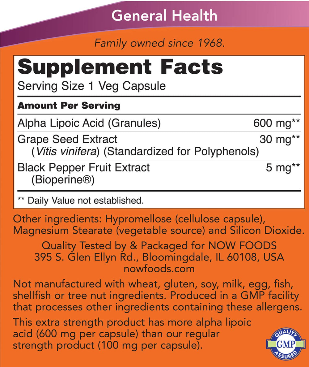 Alfa-liponsyra 600 mg dosering & användning