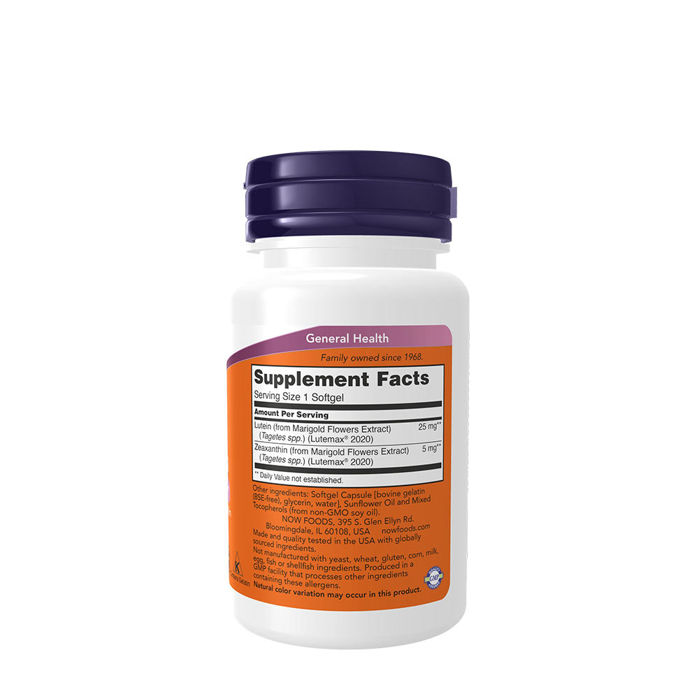 NOW Foods - Lutein & Zeaxanthin - 60 Sgels