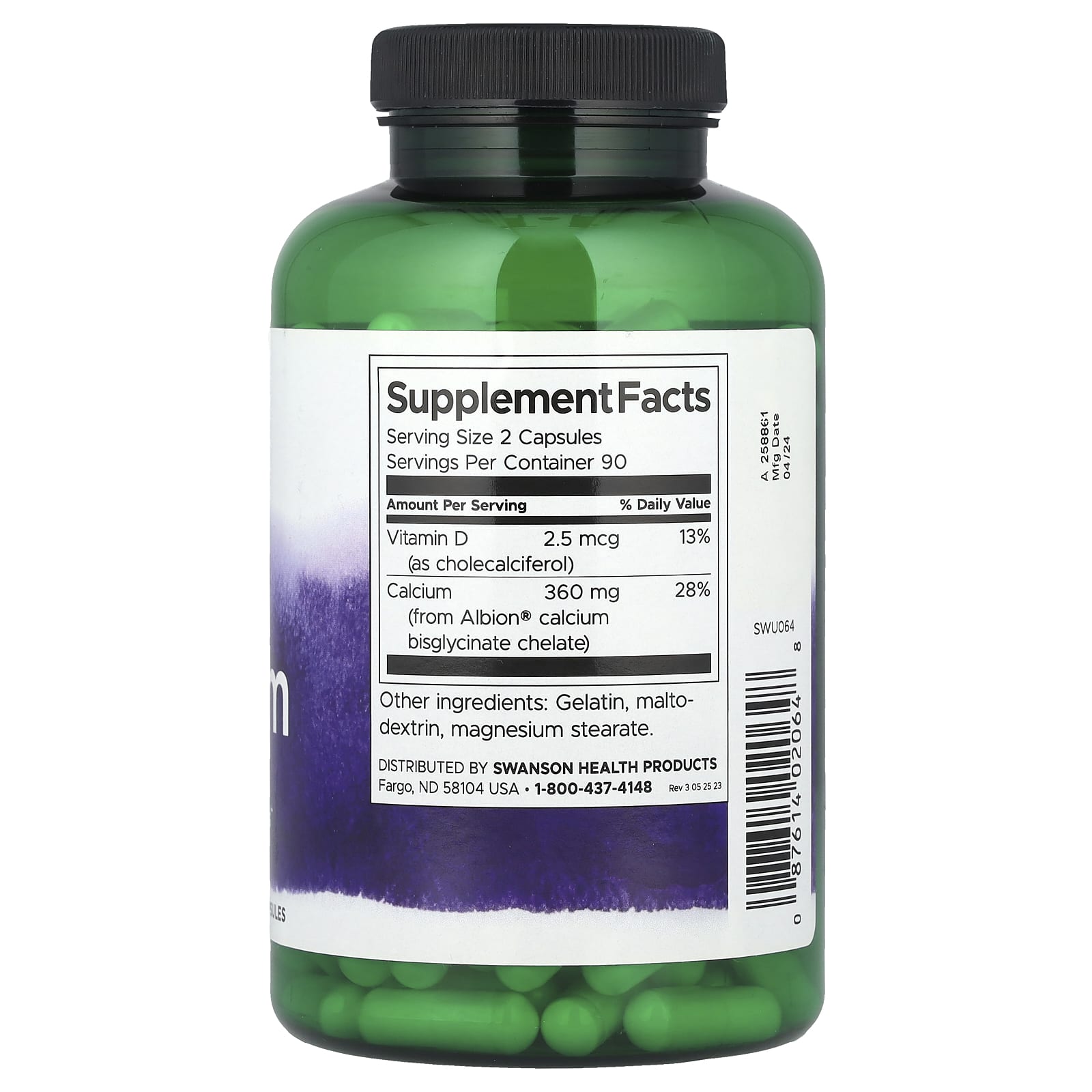 Swanson - Albion Calcium - 30 Kapsler
