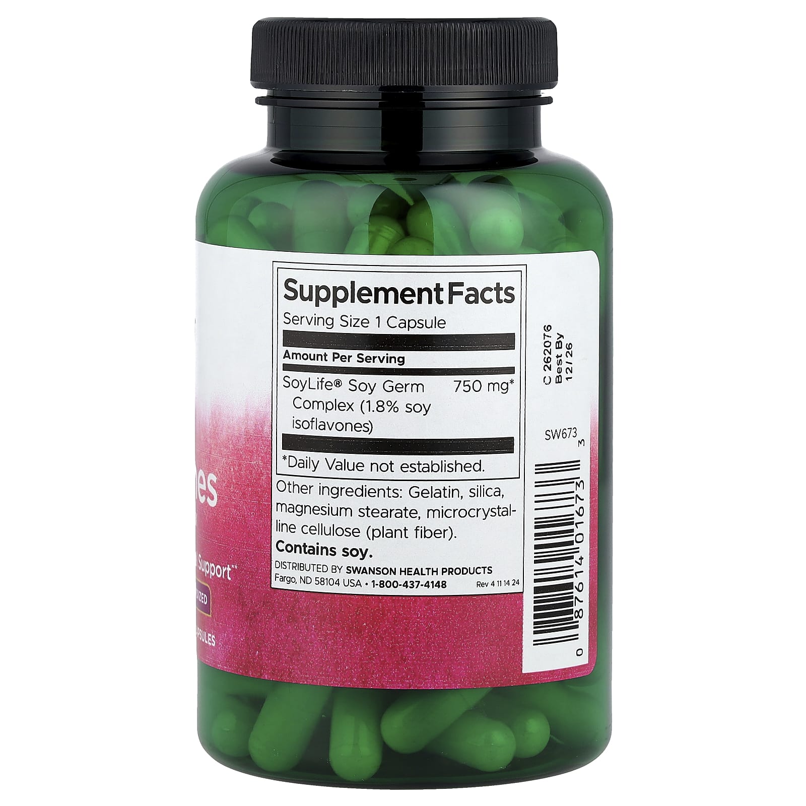 Swanson Soy Isoflavones ingredienser & etikett
