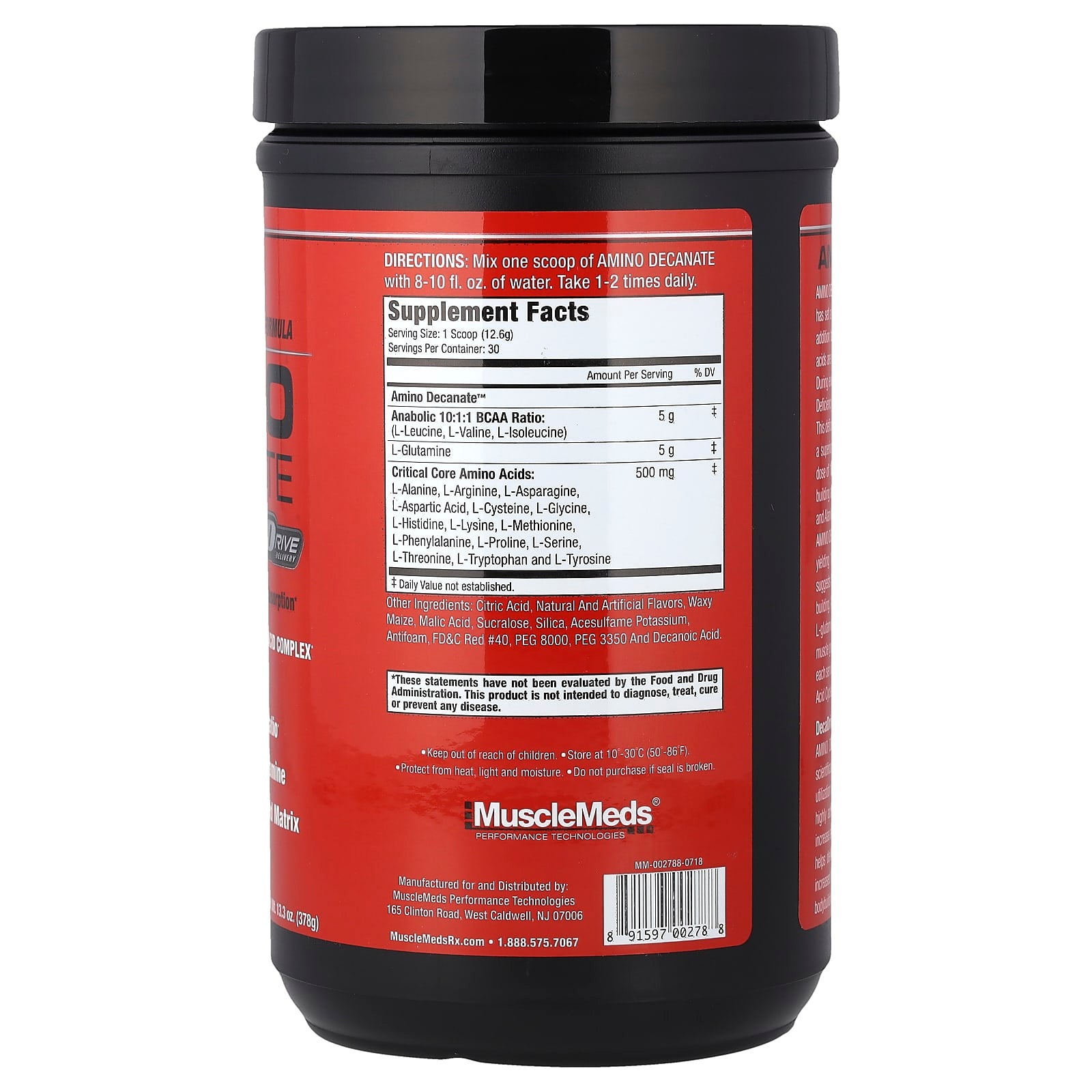Musclemeds - Amino Decanate - Amino Syrekomplex