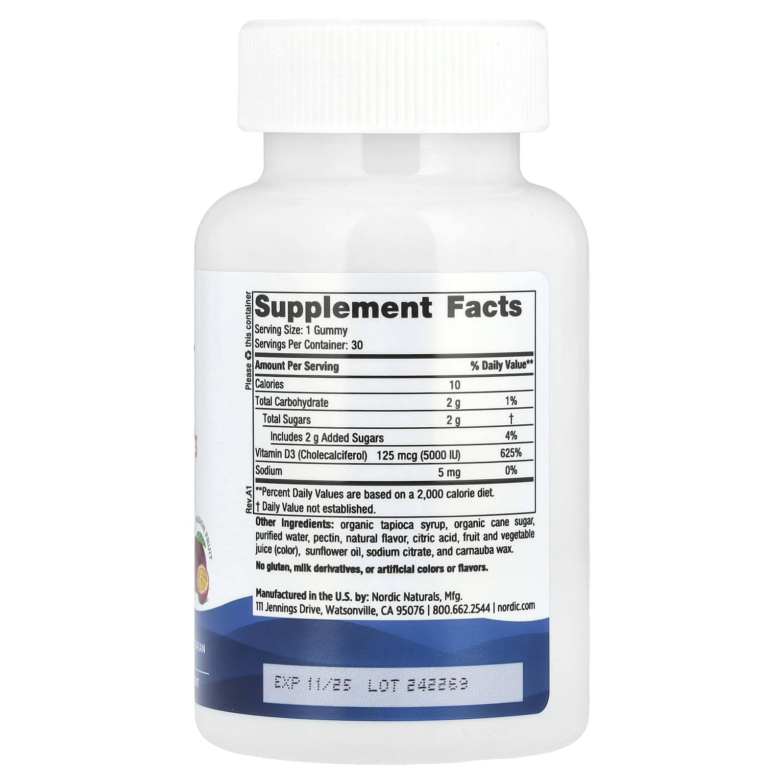 Nordic Naturals - 5000IU Passion Fruit - 30 Gummies