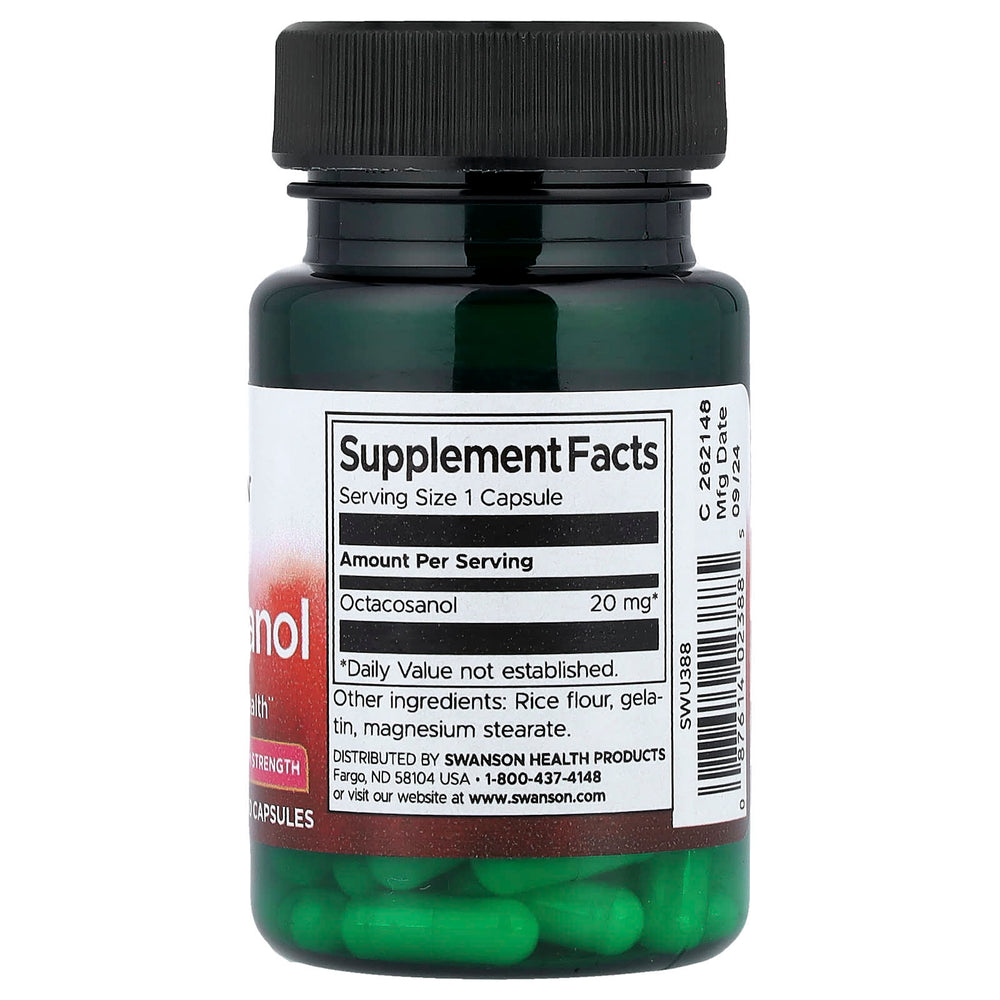 Octacosanol – Maximum-Strength baksida näringsfakta