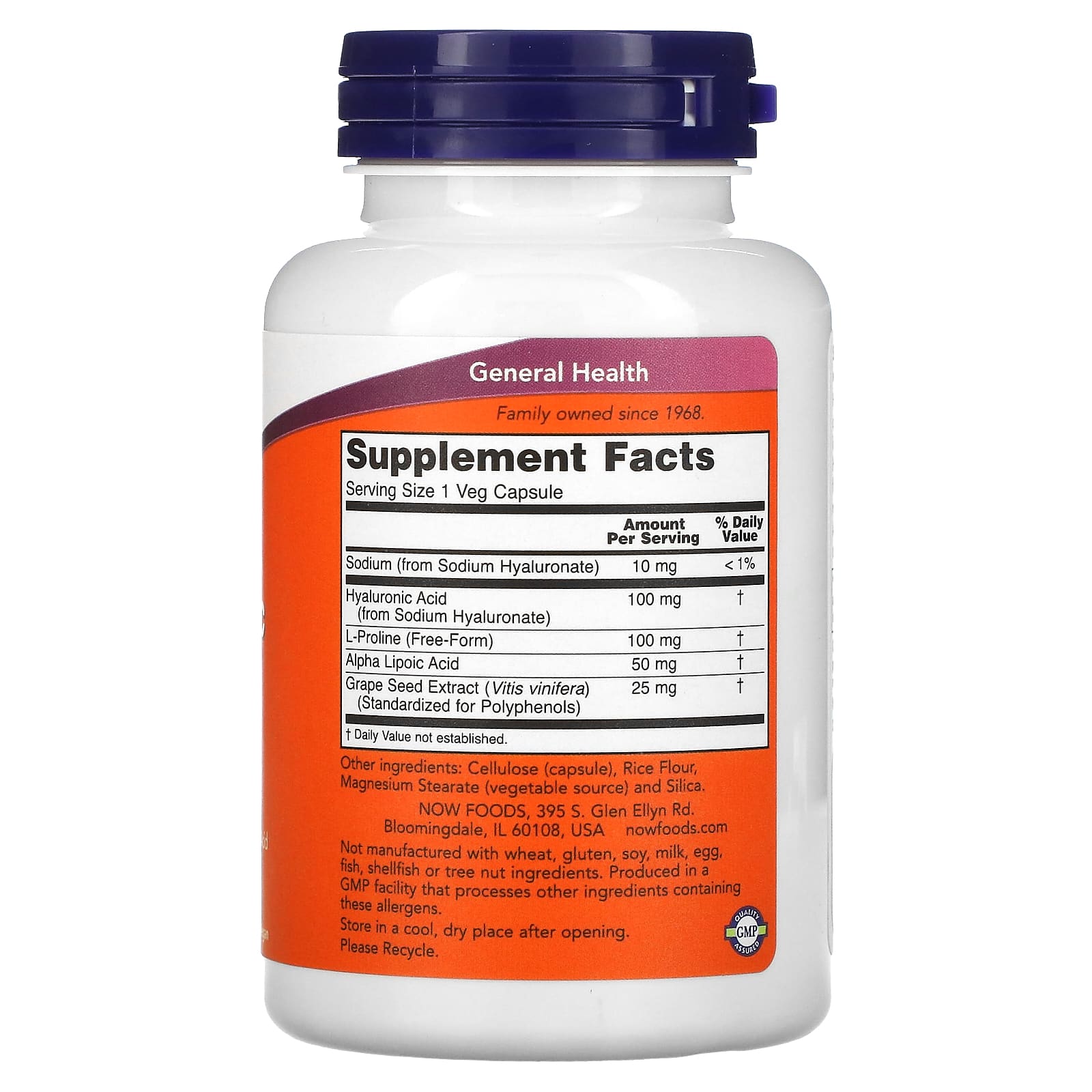 NOW Foods - Hyaluronihappo, 100mg Kaksoisvoima