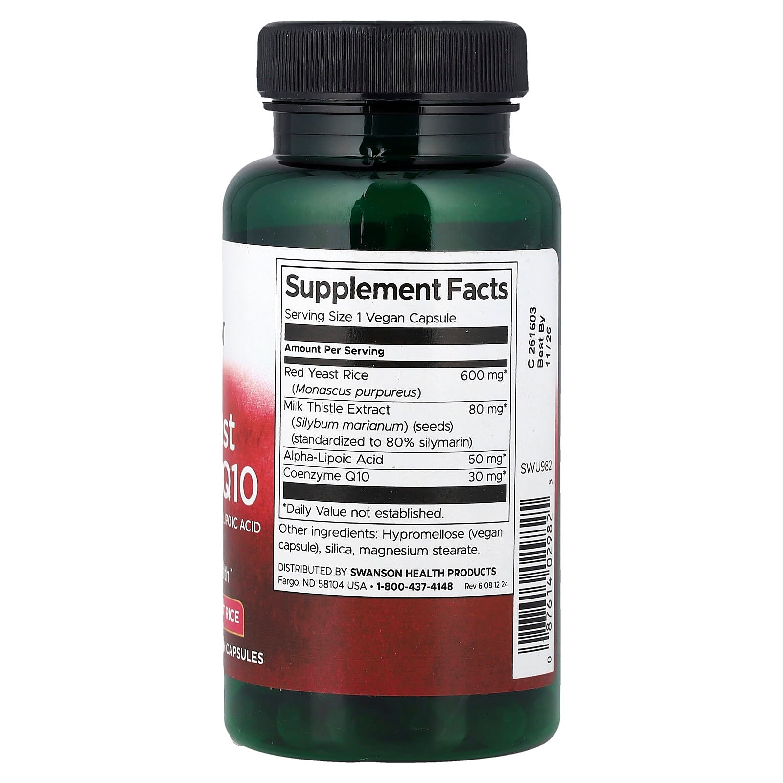 Red Yeast Rice & CoQ10 ingredienslista och etikett