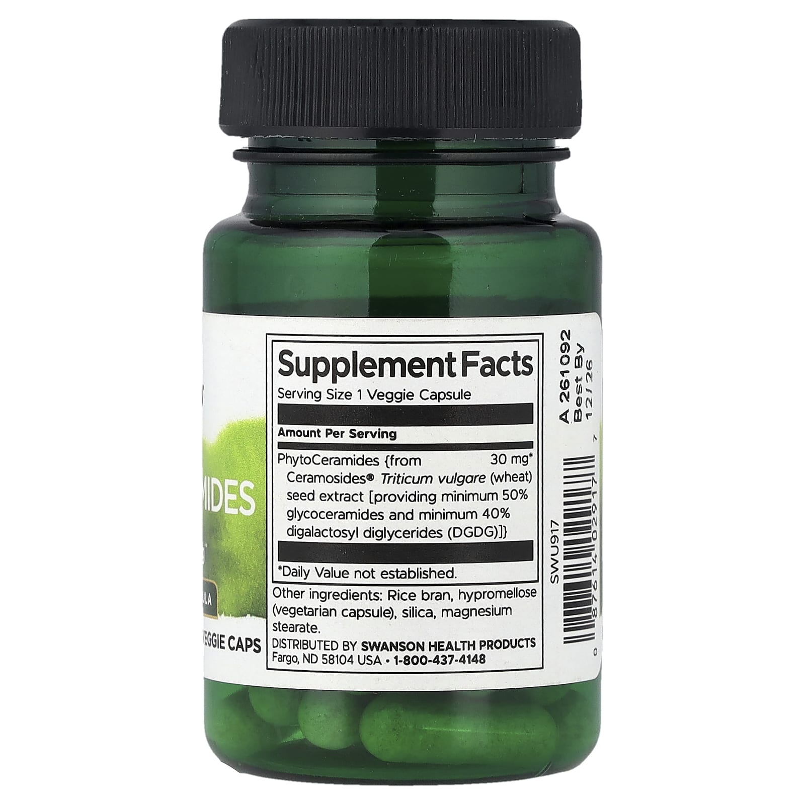 Swanson Phytoceramides baksida näringsfakta