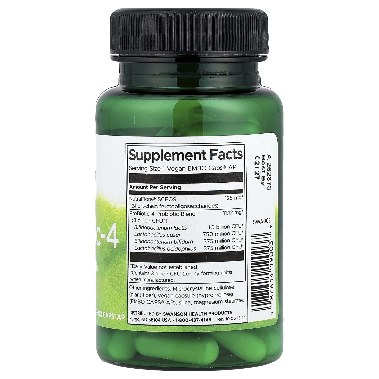 ProBiotic-4 ingredienser & etikett