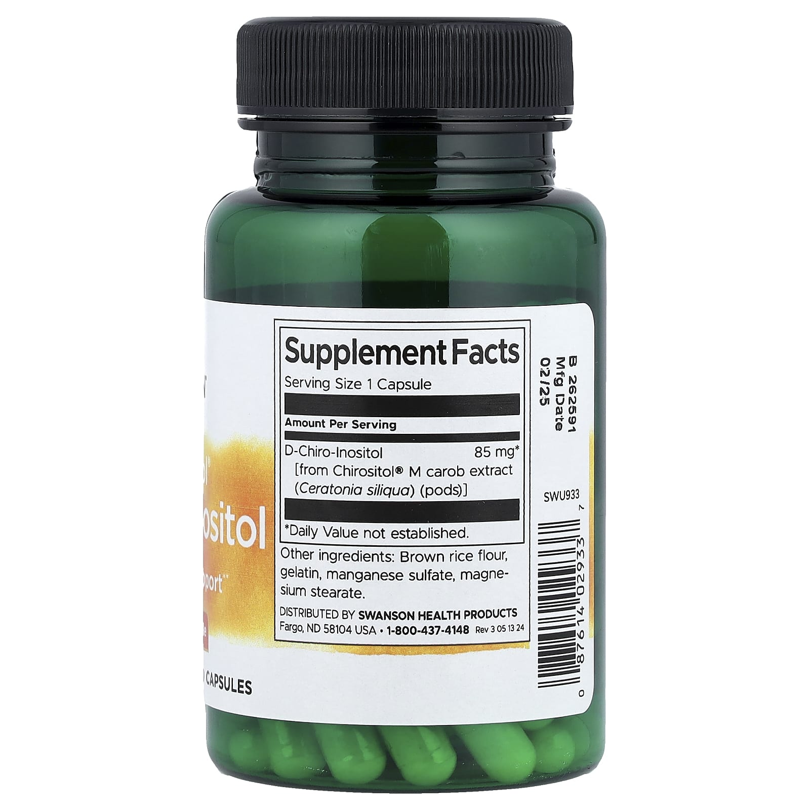 D-Chiro-Inositol 85 mg per kapsel - näringsfakta