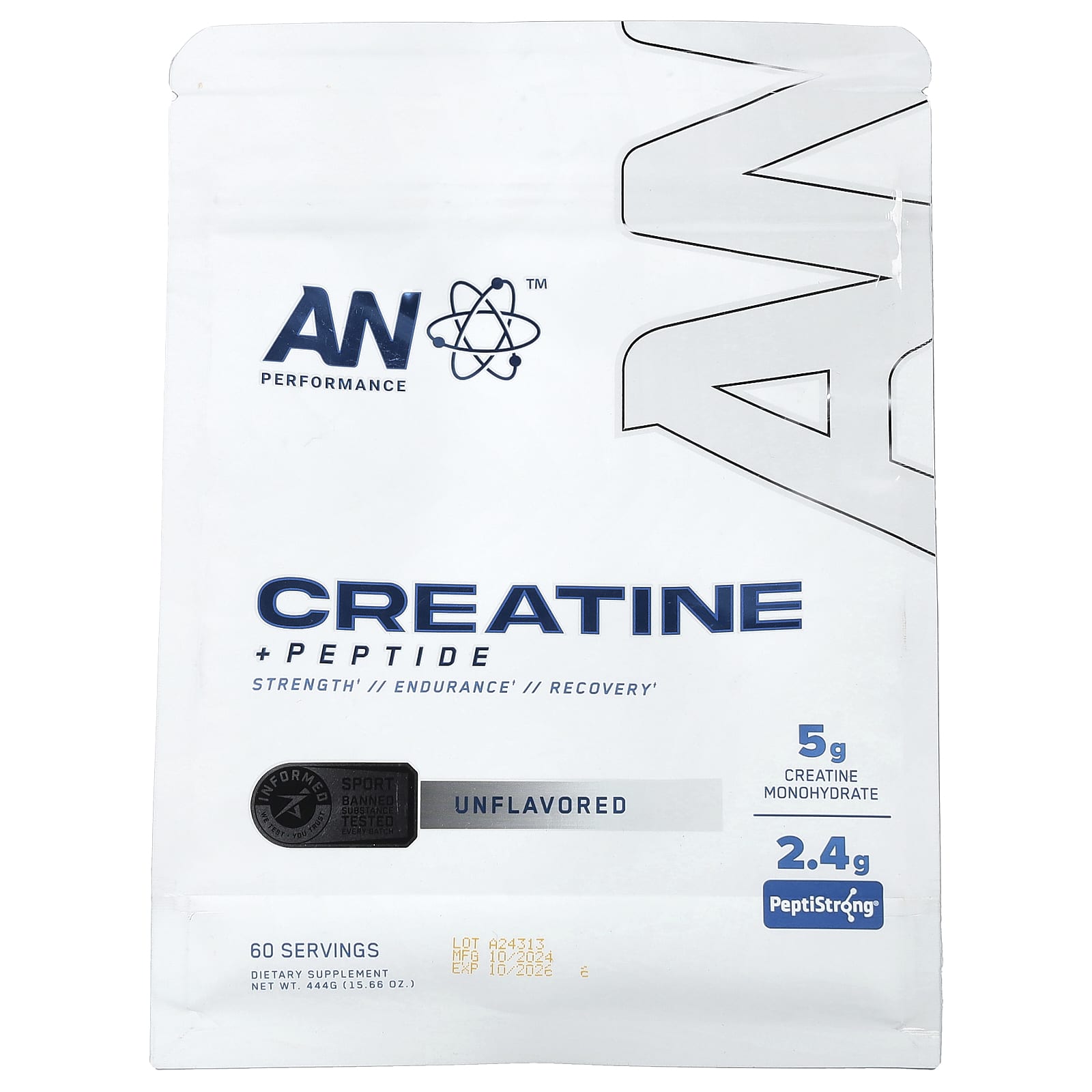 Creatine Monohydrat + Peptide baksida