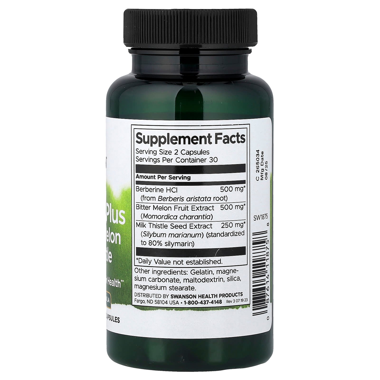 Berberine Plus näringsfakta och ingredienser