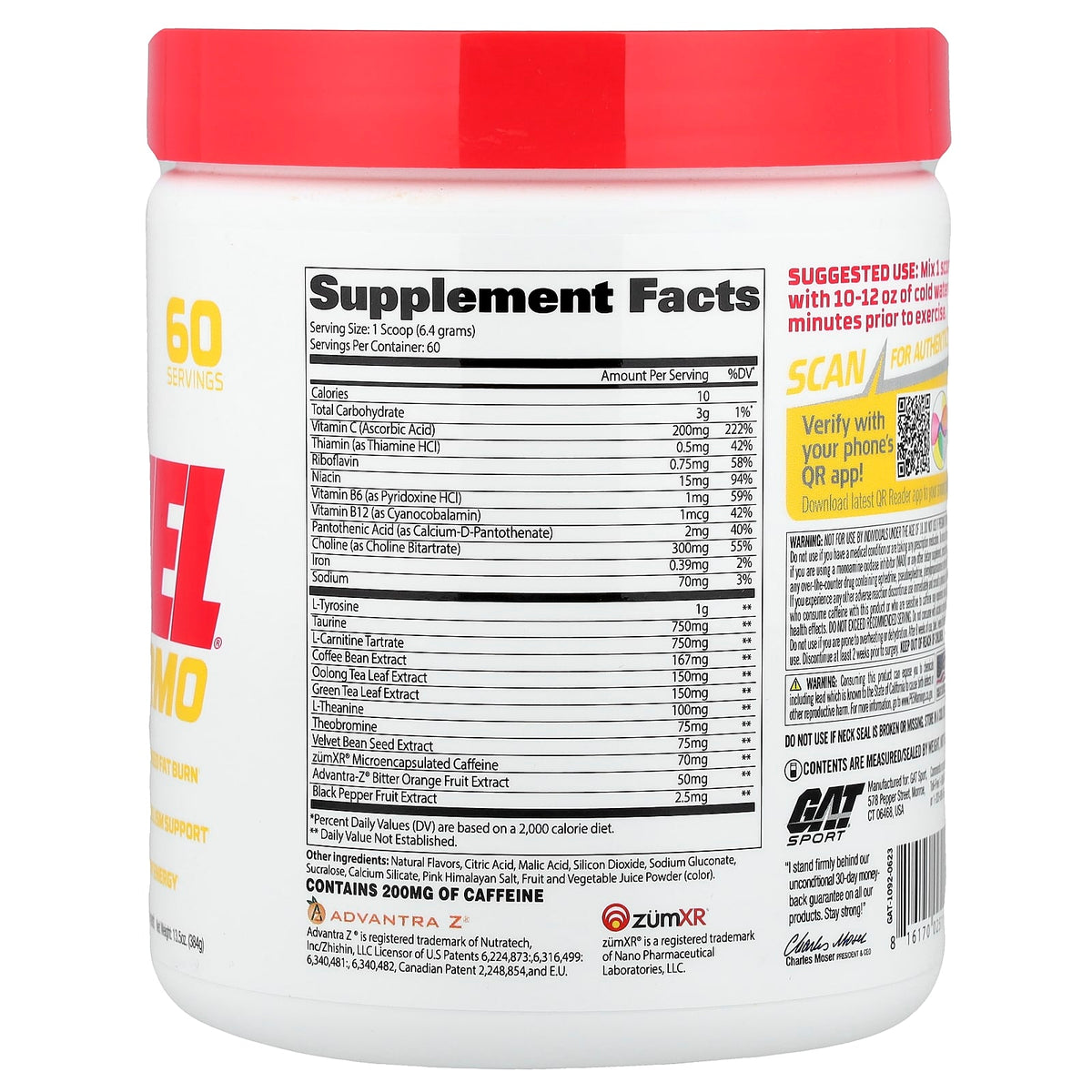 GAT - Jetfuel Thermo, Mansikka Sitruunalimonadi - 420g