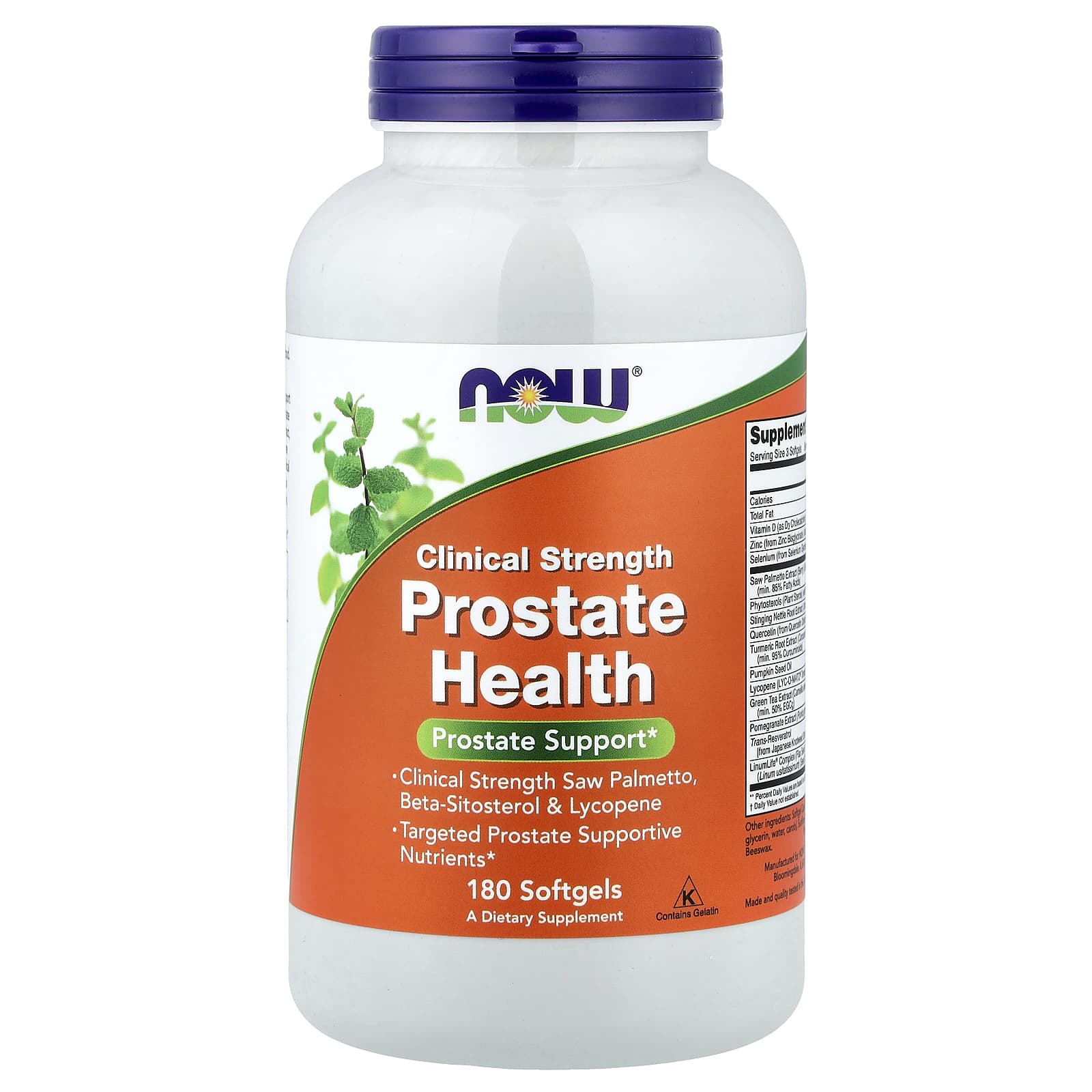 Prostate Health – Växtextrakt & Mineraler baksida
